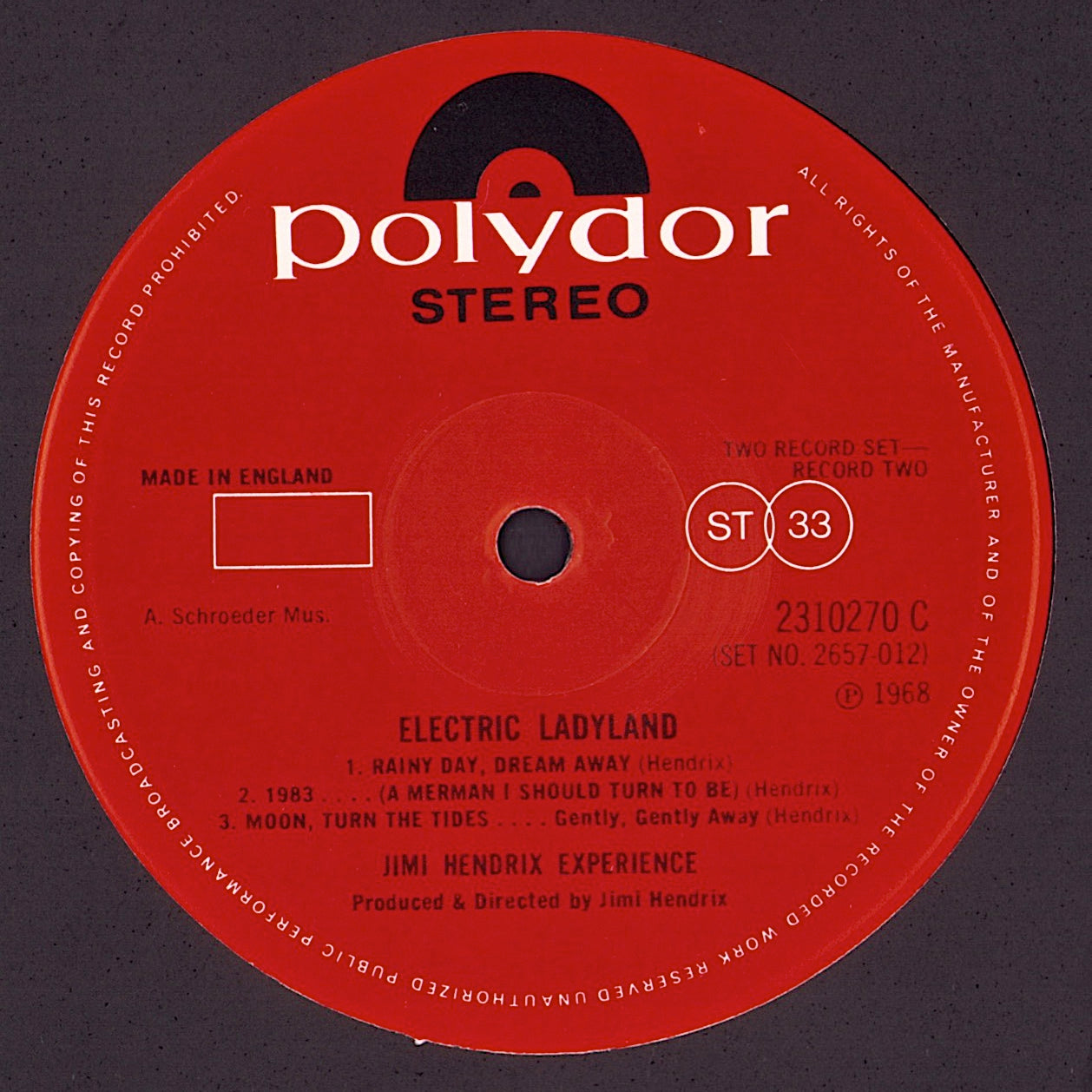 The Jimi Hendrix Experience – Electric Ladyland Vinyl 2LP