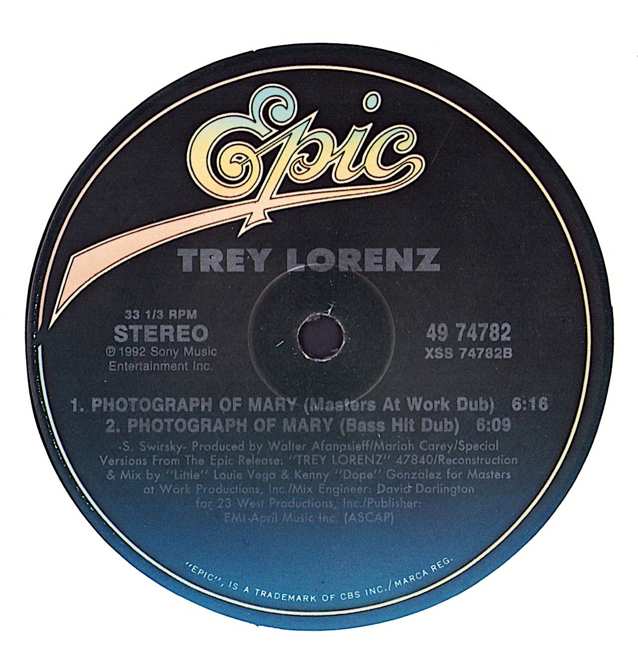 Trey Lorenz - Photograph Of Mary Vinyl 12" Limited Edition