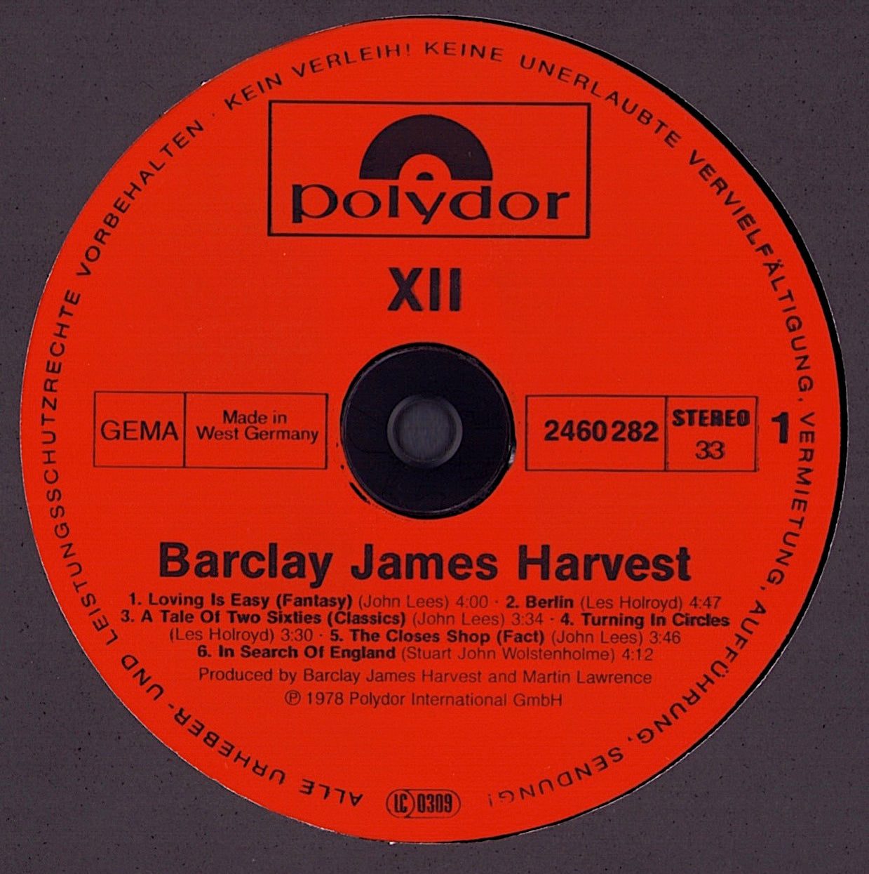 Barclay James Harvest - XII Vinyl LP