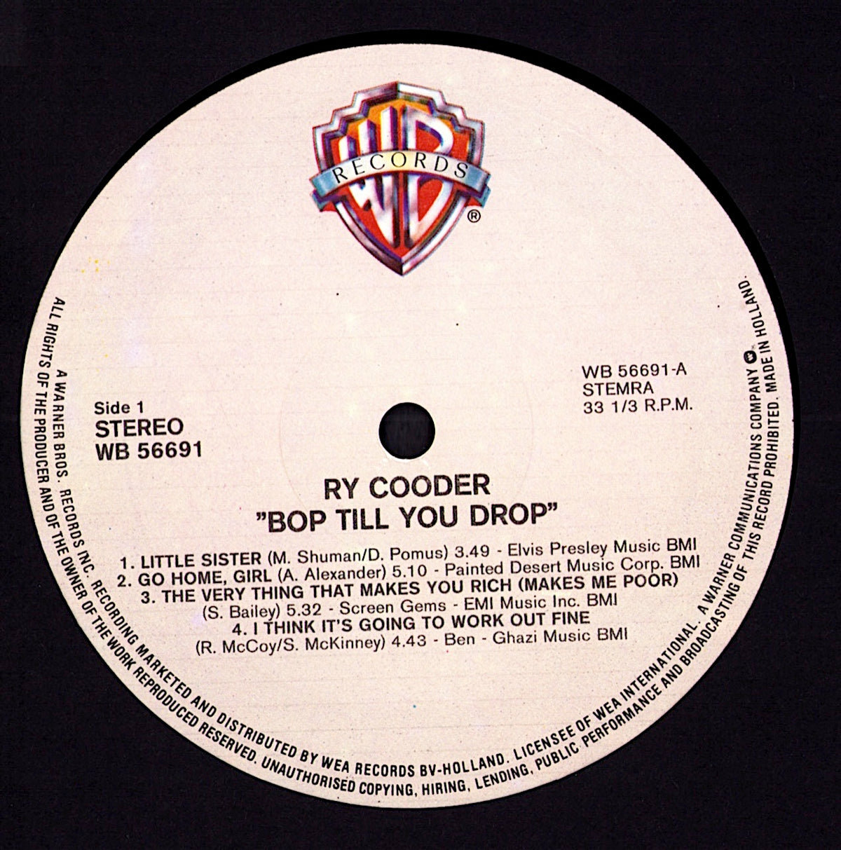 Ry Cooder - Bop Till You Drop (Vinyl LP | NL Original | 1979)