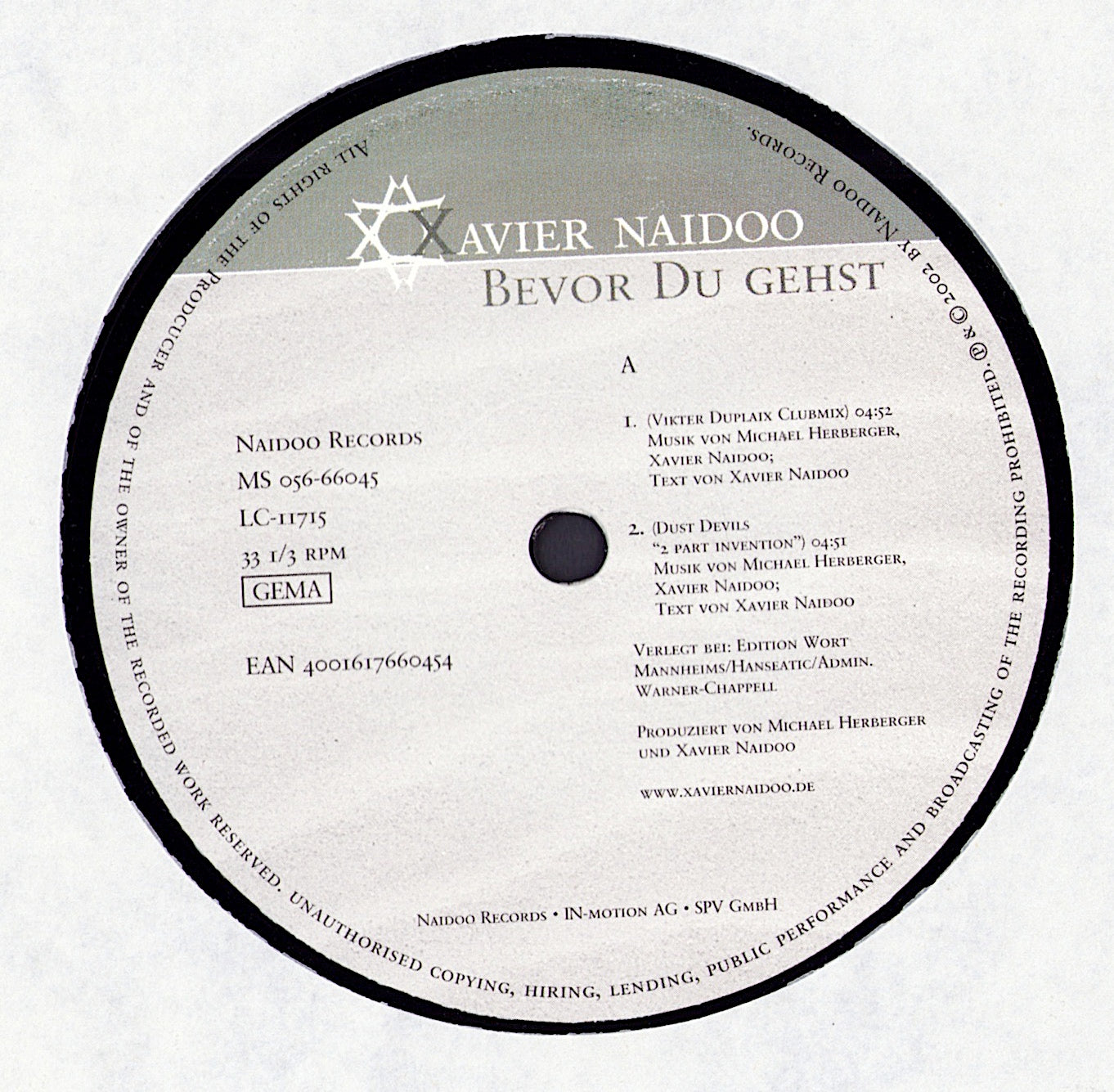 Xavier Naidoo – Bevor Du Gehst