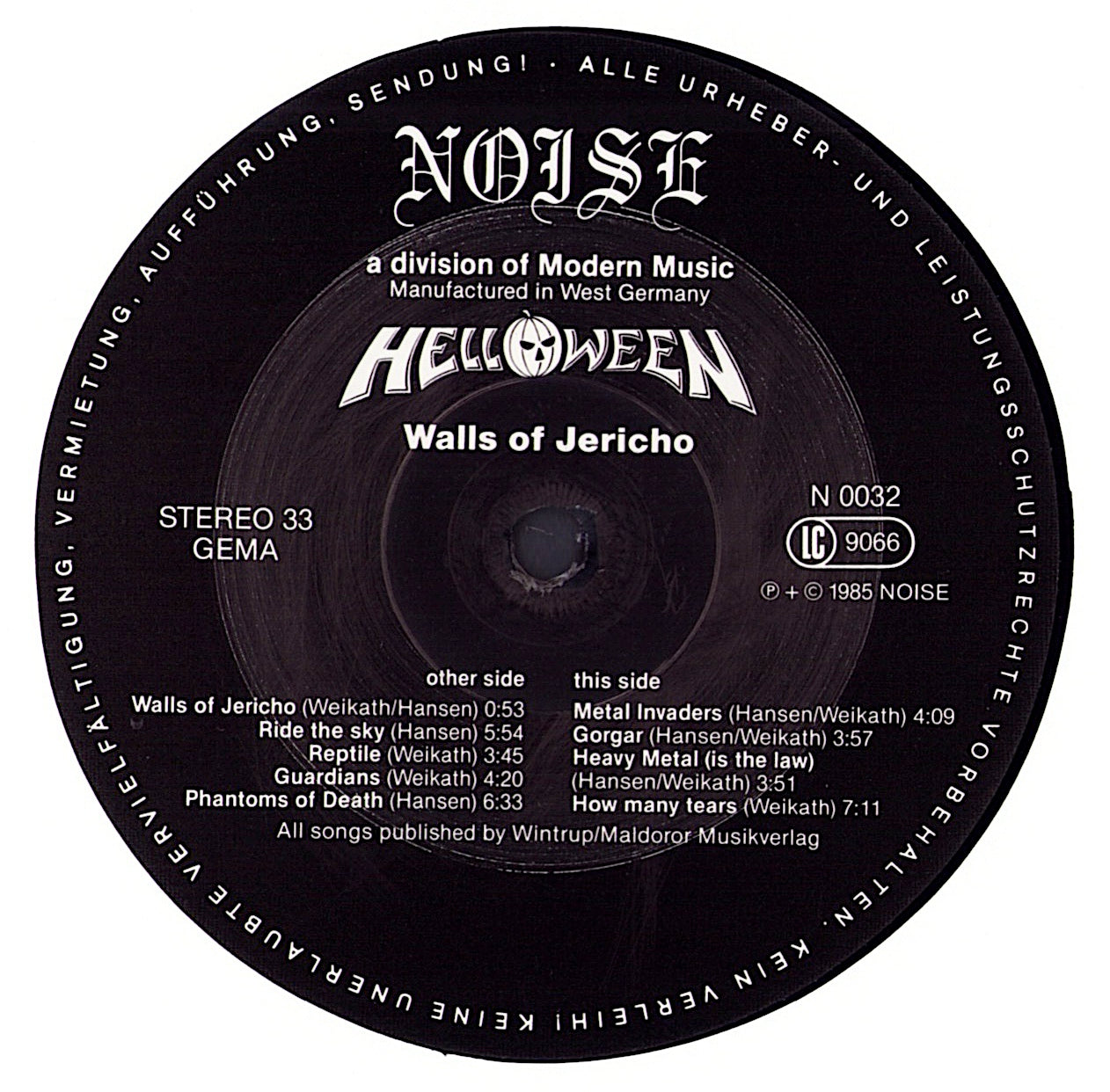 Helloween - Walls Of Jericho Vinyl LP