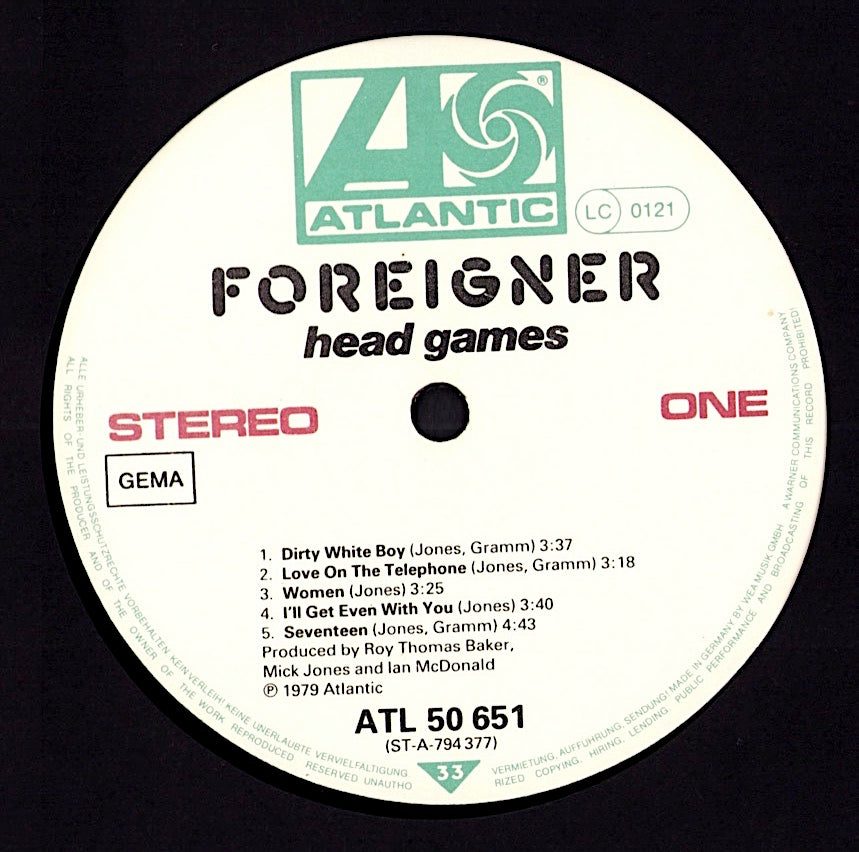 Foreigner - Head Games Vinyl LP | DE Original | 1979