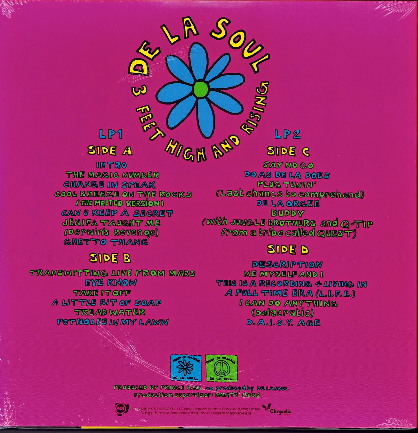 De La Soul - 3 Feet High And Rising Magenta Opaque Vinyl 2LP