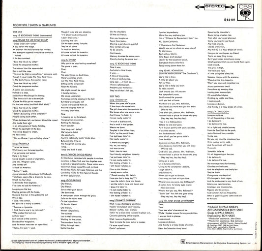 Simon And Garfunkel - Bookends Vinyl LP Kopie
