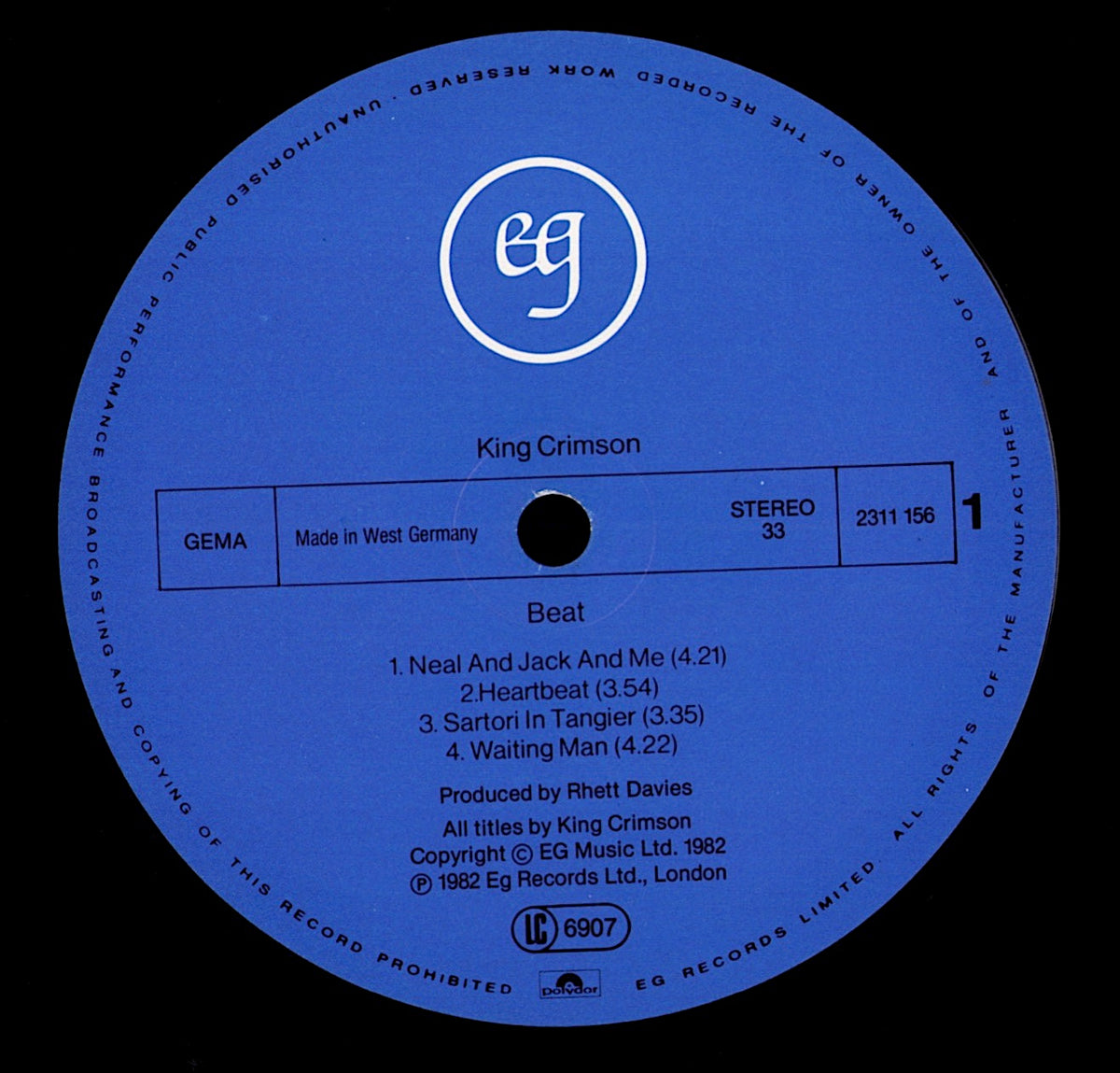 King Crimson - Beat (Vinyl LP | DE Original | 1982)