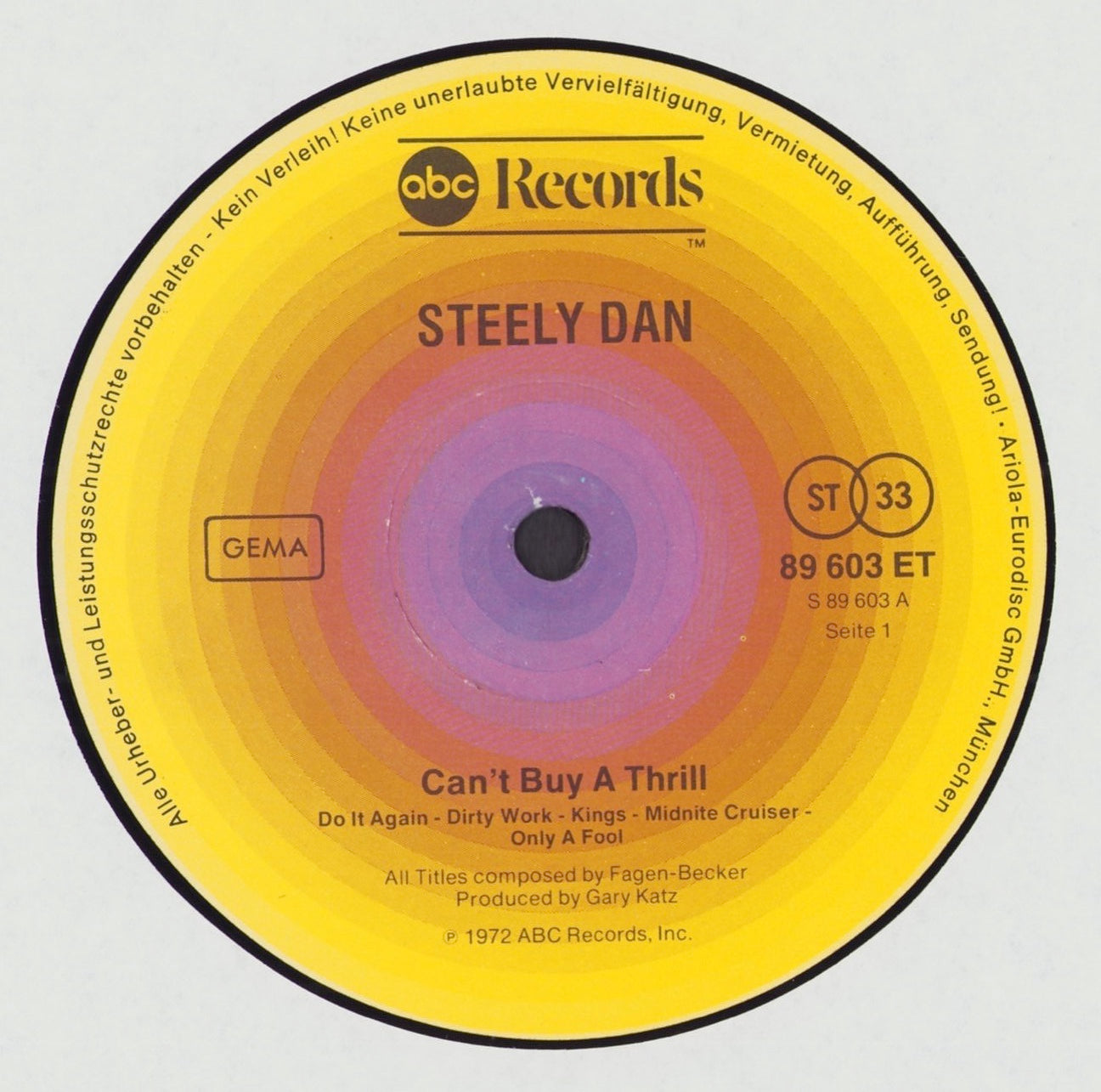 Steely Dan - Can't Buy A Thrill Vinyl LP