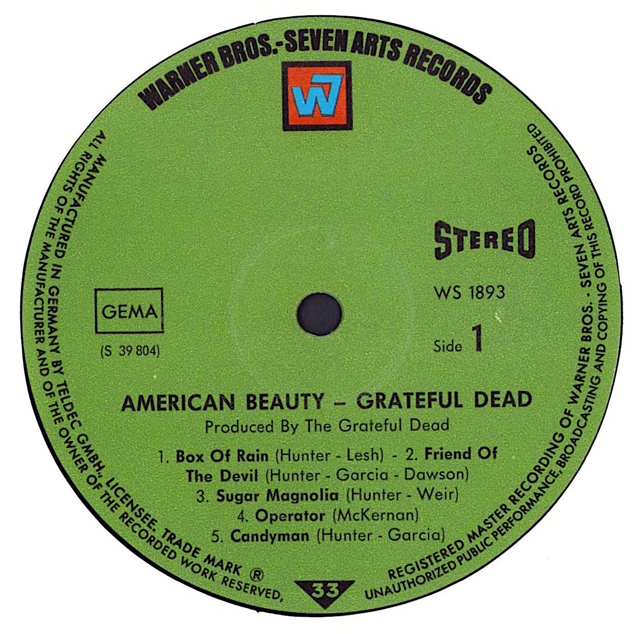 The Grateful Dead – American Beauty Vinyl LP