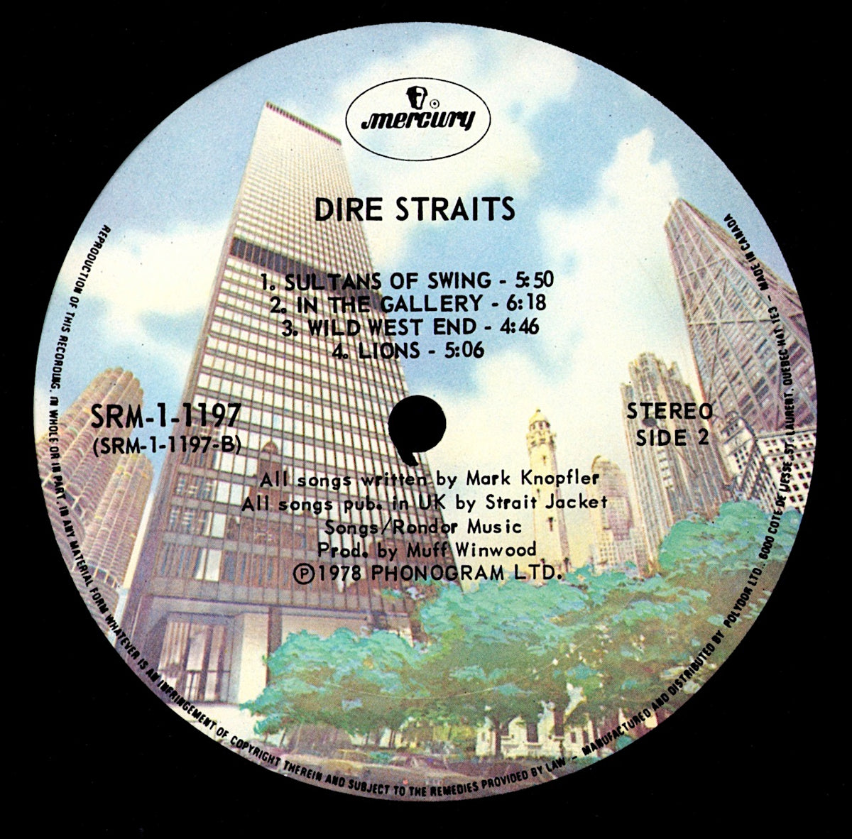 Dire Straits – Dire Straits Vinyl LP | CA Original | 1978