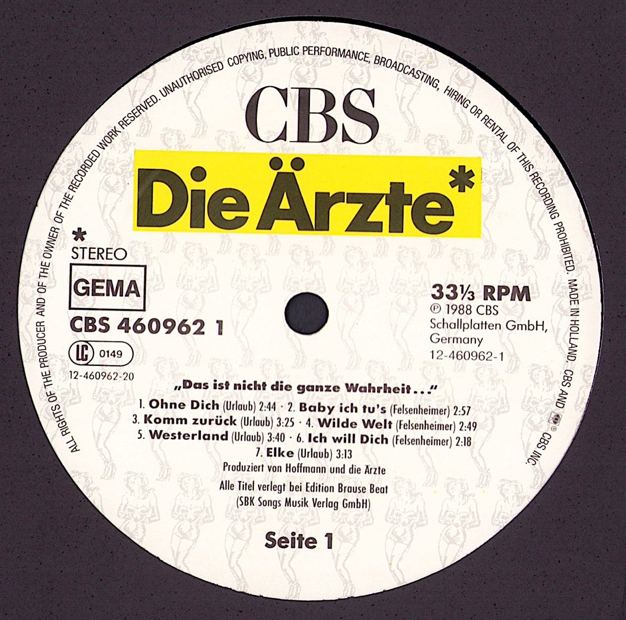 Die Ärzte - Das Ist Nicht Die Ganze Wahrheit... Vinyl LP