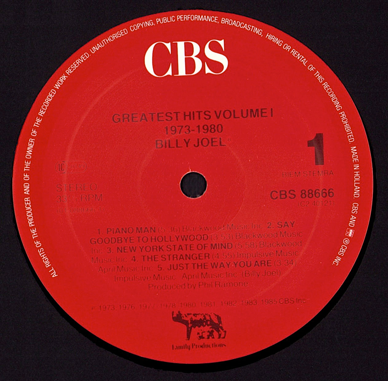 Billy Joel – Greatest Hits Volume I & Volume II Vinyl 2LP