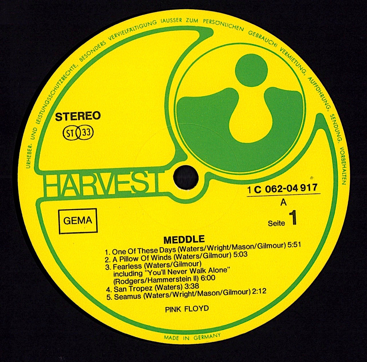 Pink Floyd – Meddle Vinyl LP | DE Original | 1971