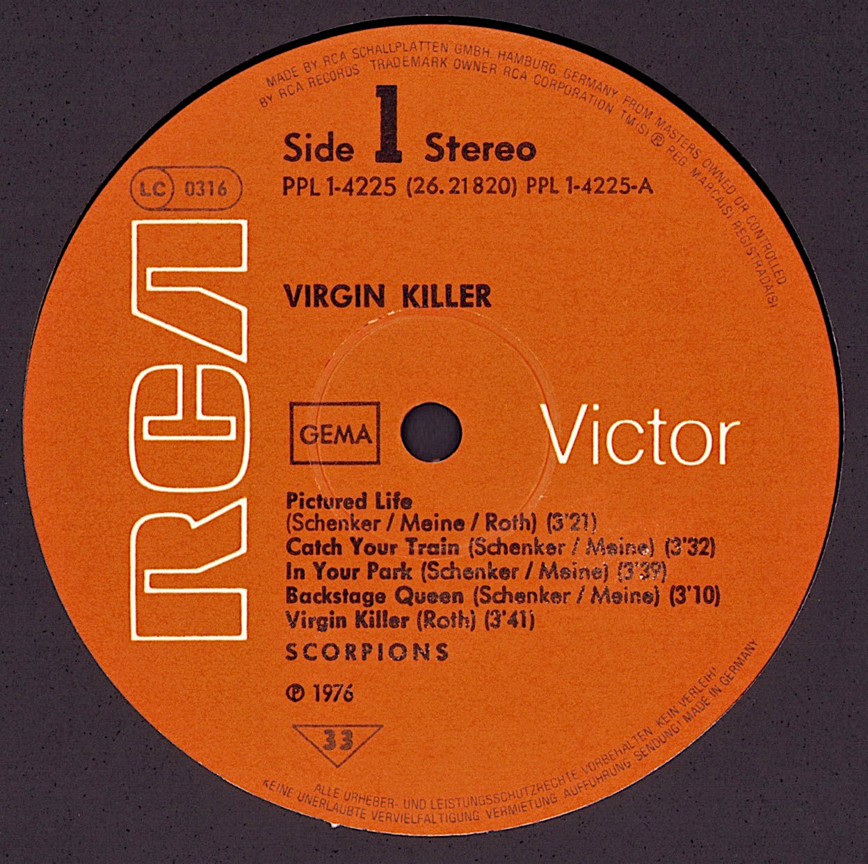 Scorpions - Virgin Killer Vinyl LP