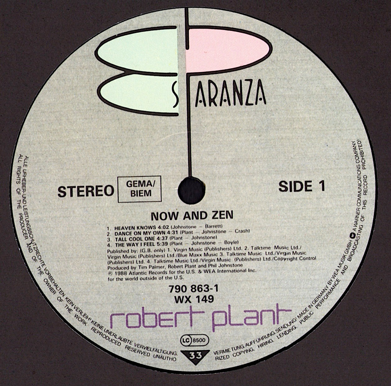 Robert Plant - Manic Nirvana Vinyl LP Kopie