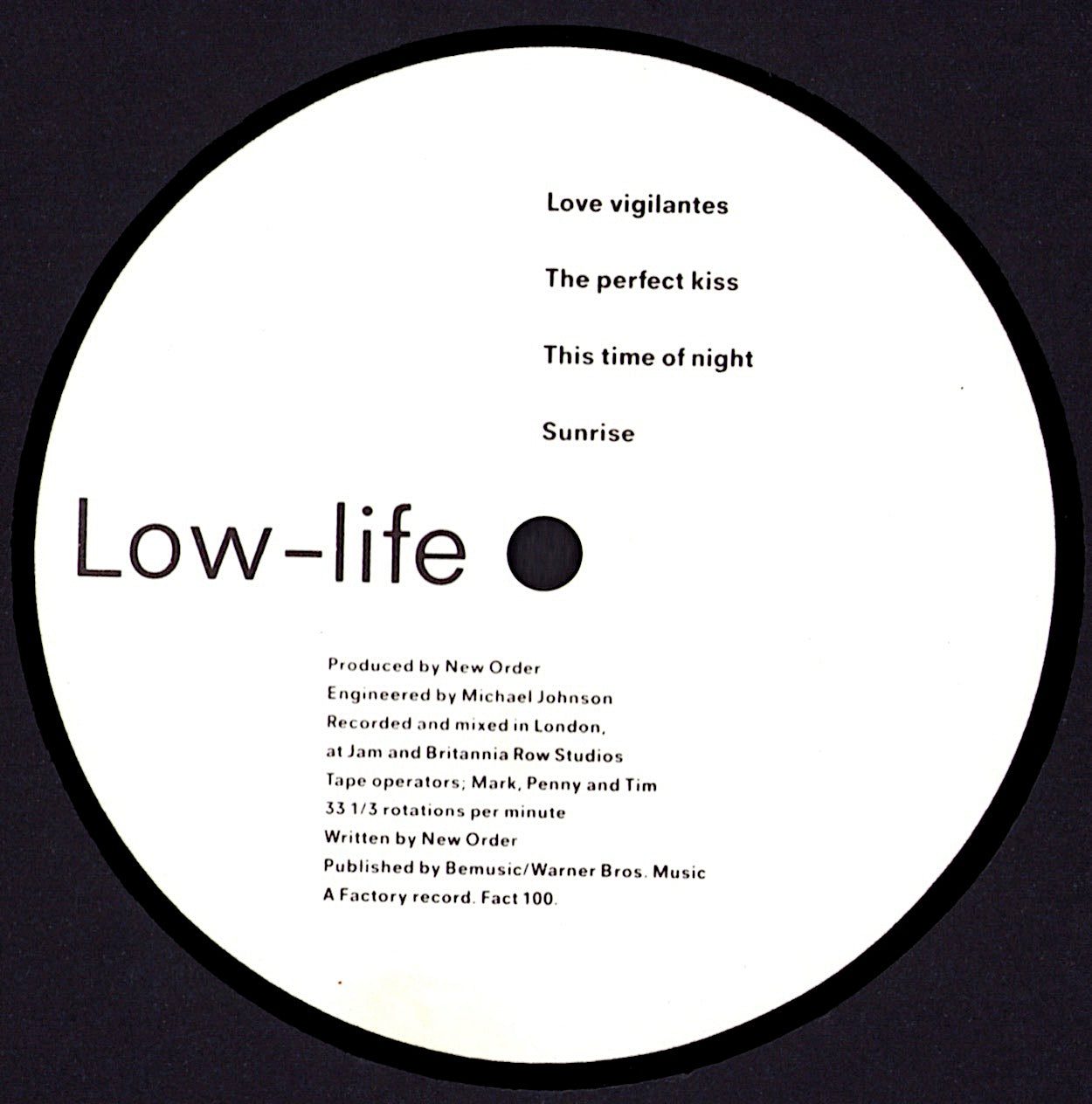 New Order – Low-life Vinyl LP