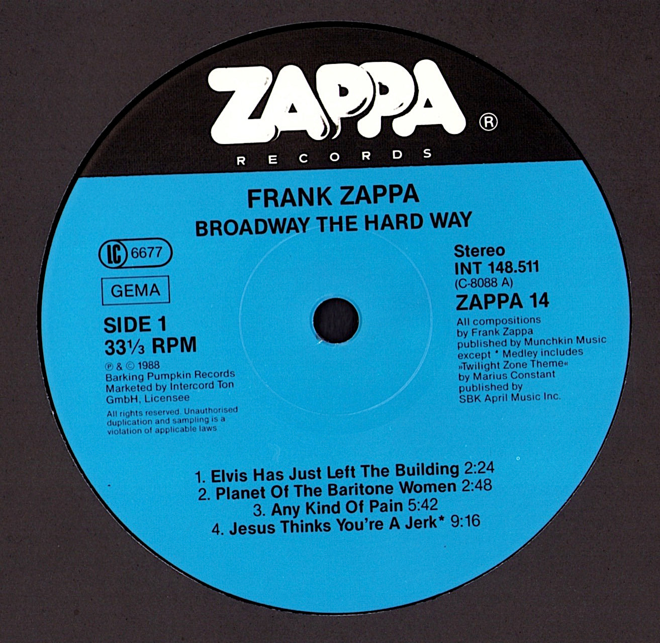 Frank Zappa - Broadway The Hard Way Vinyl LP