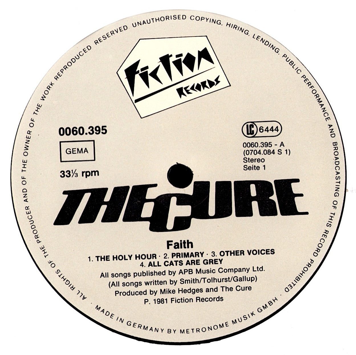 The Cure - Faith Vinyl LP