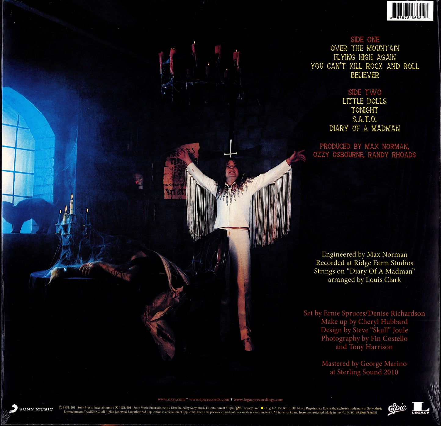 Ozzy Osbourne - Diary Of A Madman Black Vinyl LP