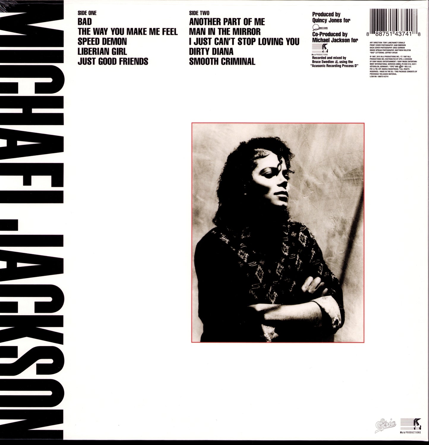 Michael Jackson - Bad Vinyl LP