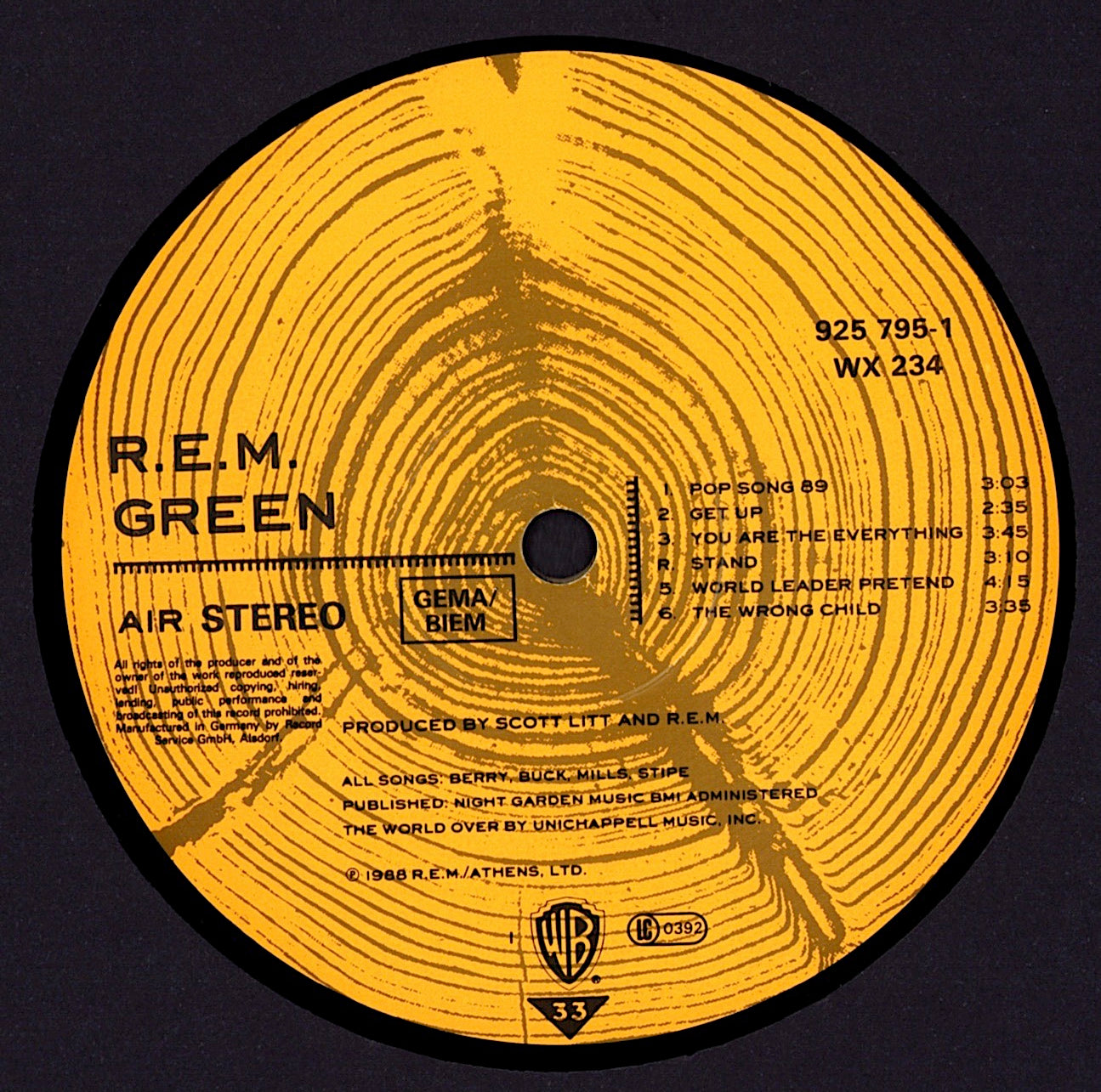 R.E.M. - Green Vinyl LP