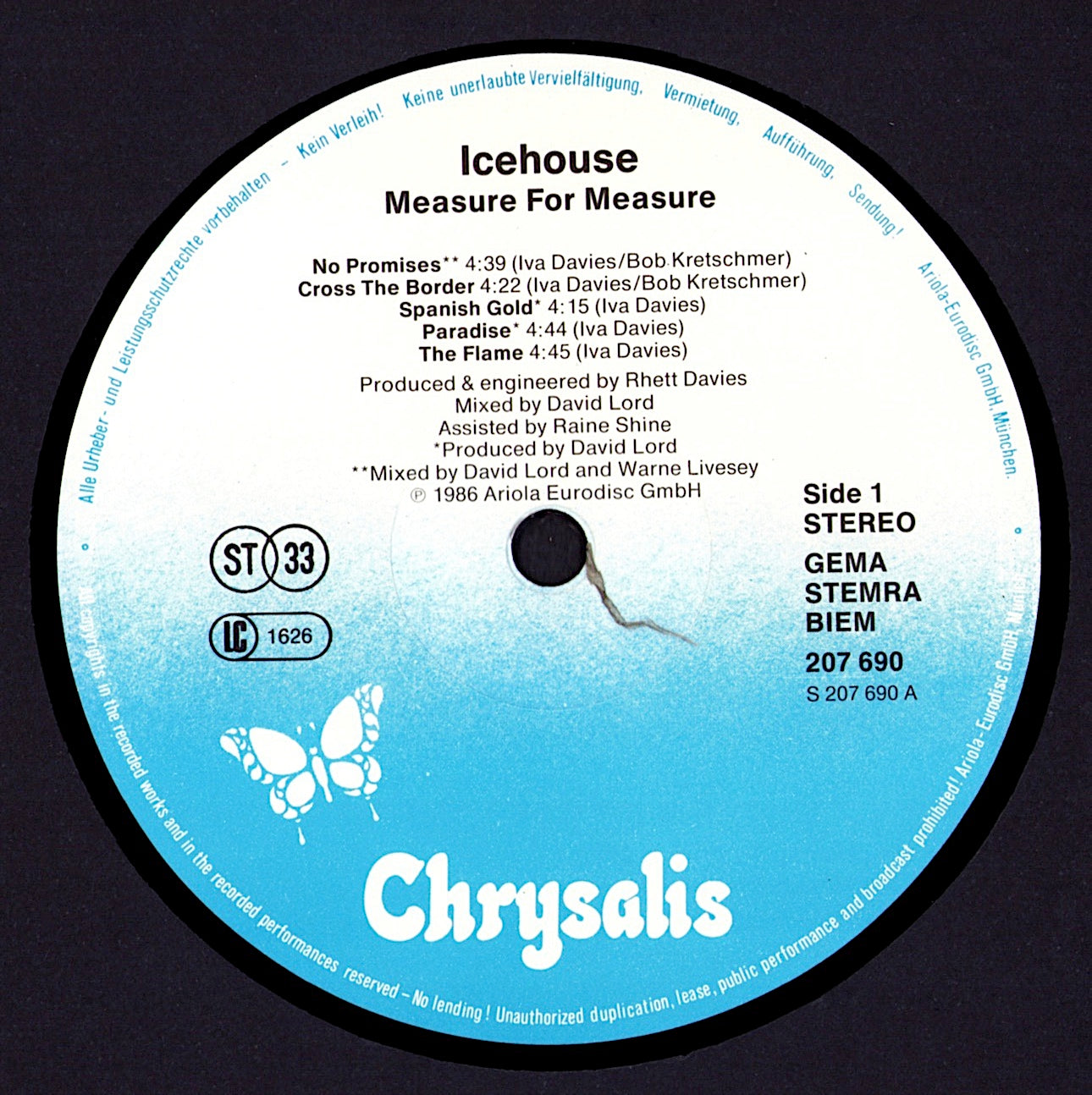 Icehouse – Measure For Measure Vinyl LP
