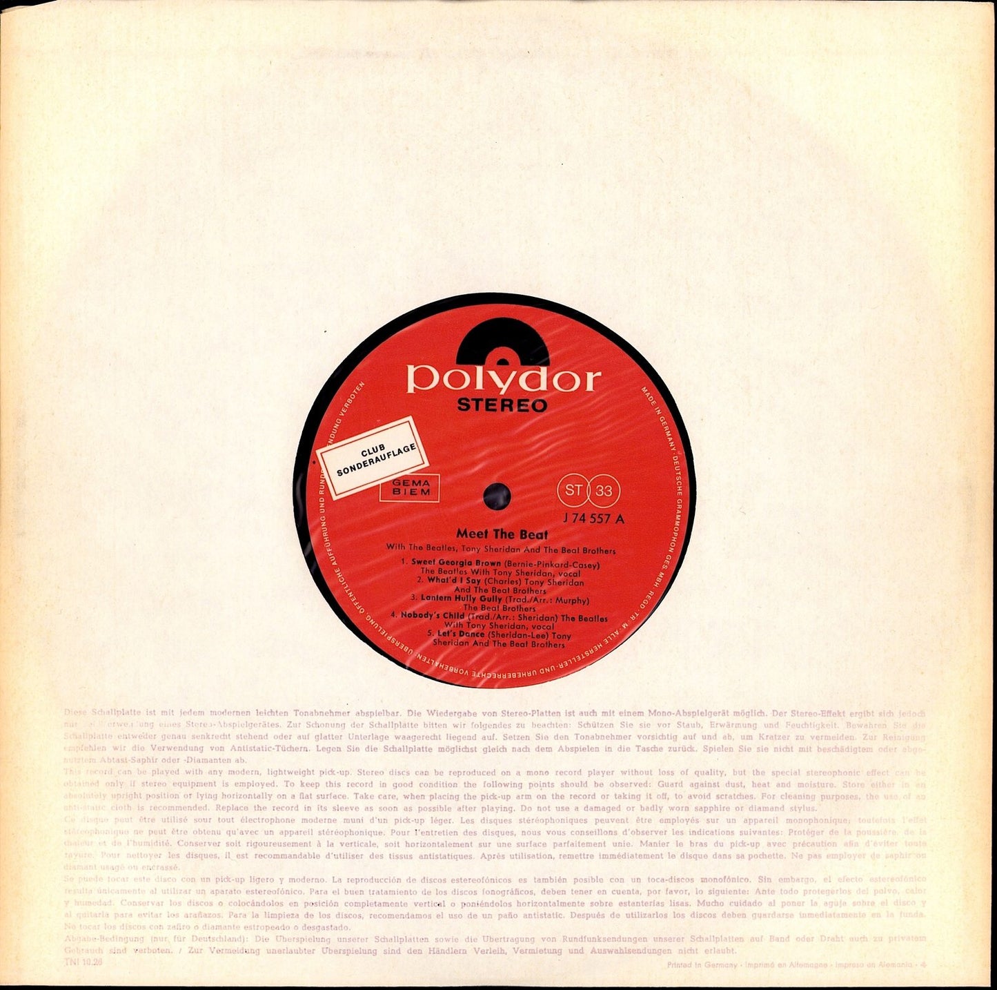 The Beatles, Tony Sheridan And The Beat Brothers – Meet The Beat