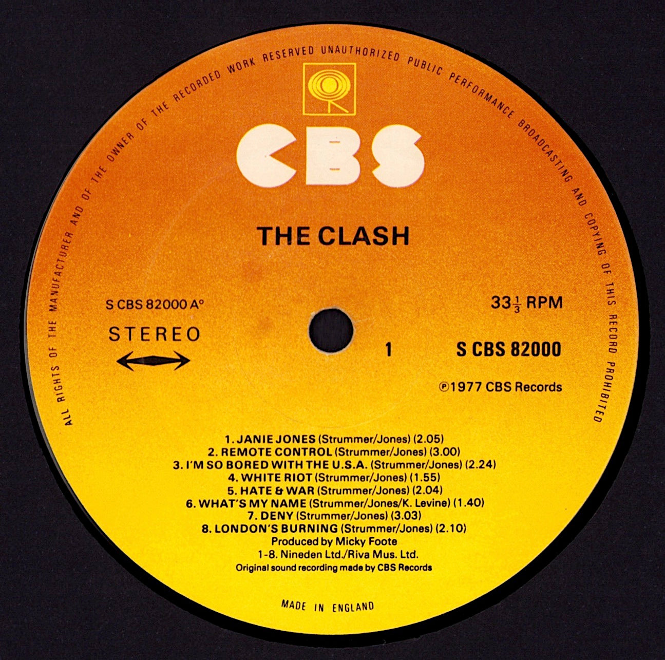 The Clash – The Clash Vinyl LP