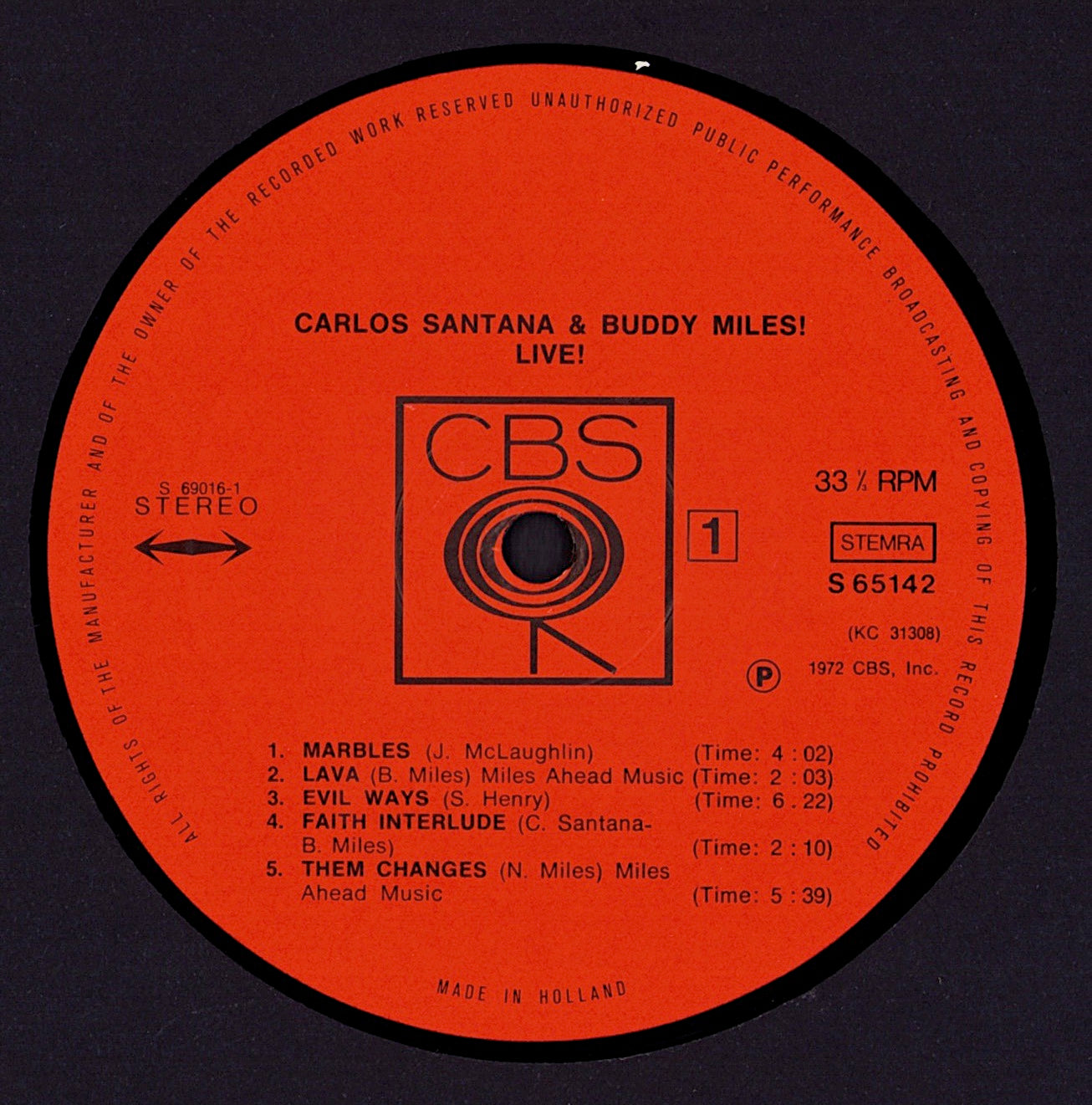 Carlos Santana & Buddy Miles - Carlos Santana & Buddy Miles! Live! Vinyl LP
