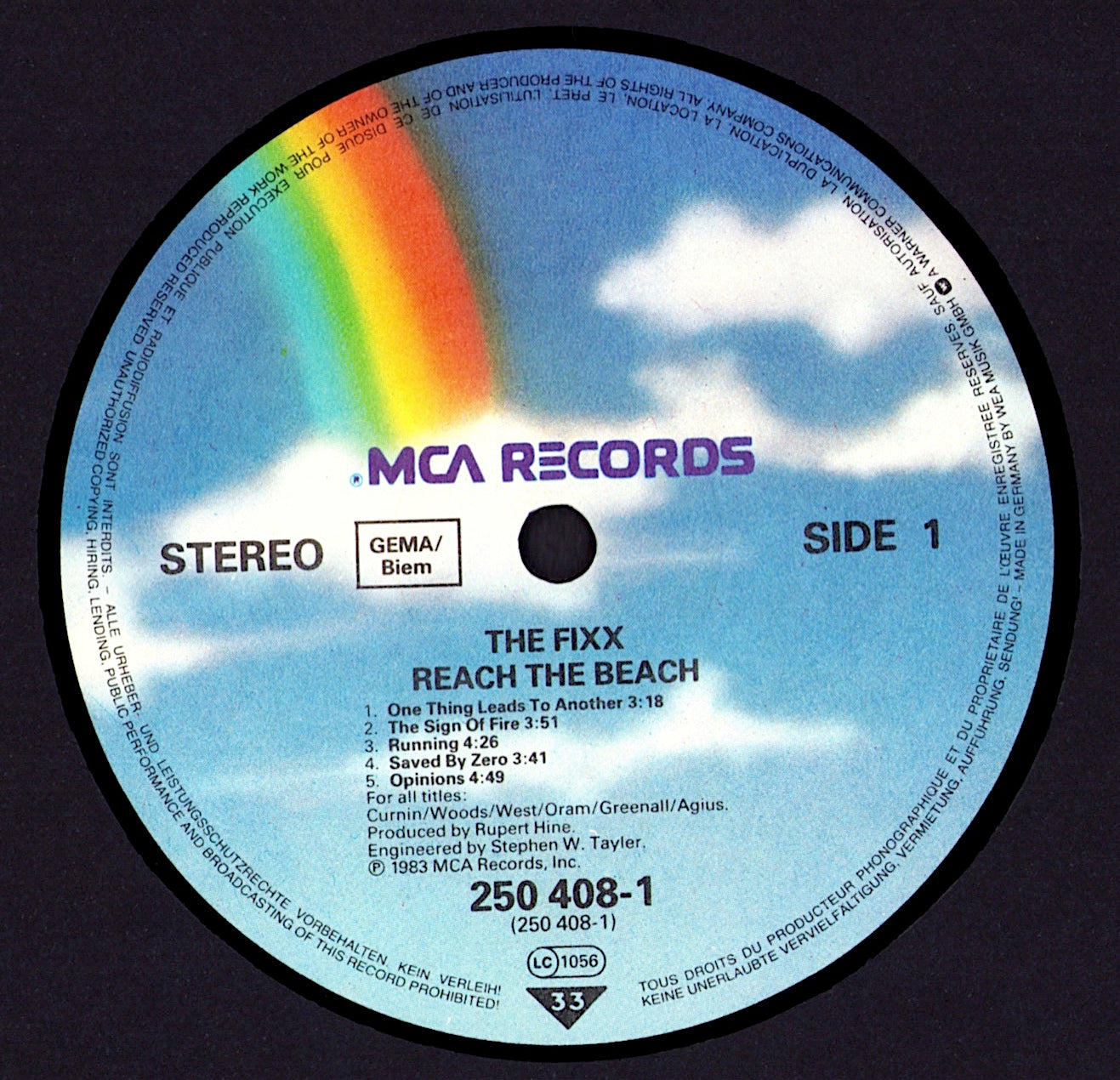 The Fixx – Reach The Beach VInyl LP