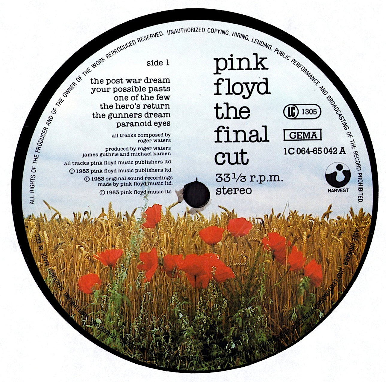 Pink Floyd - The Final Cut Vinyl LP