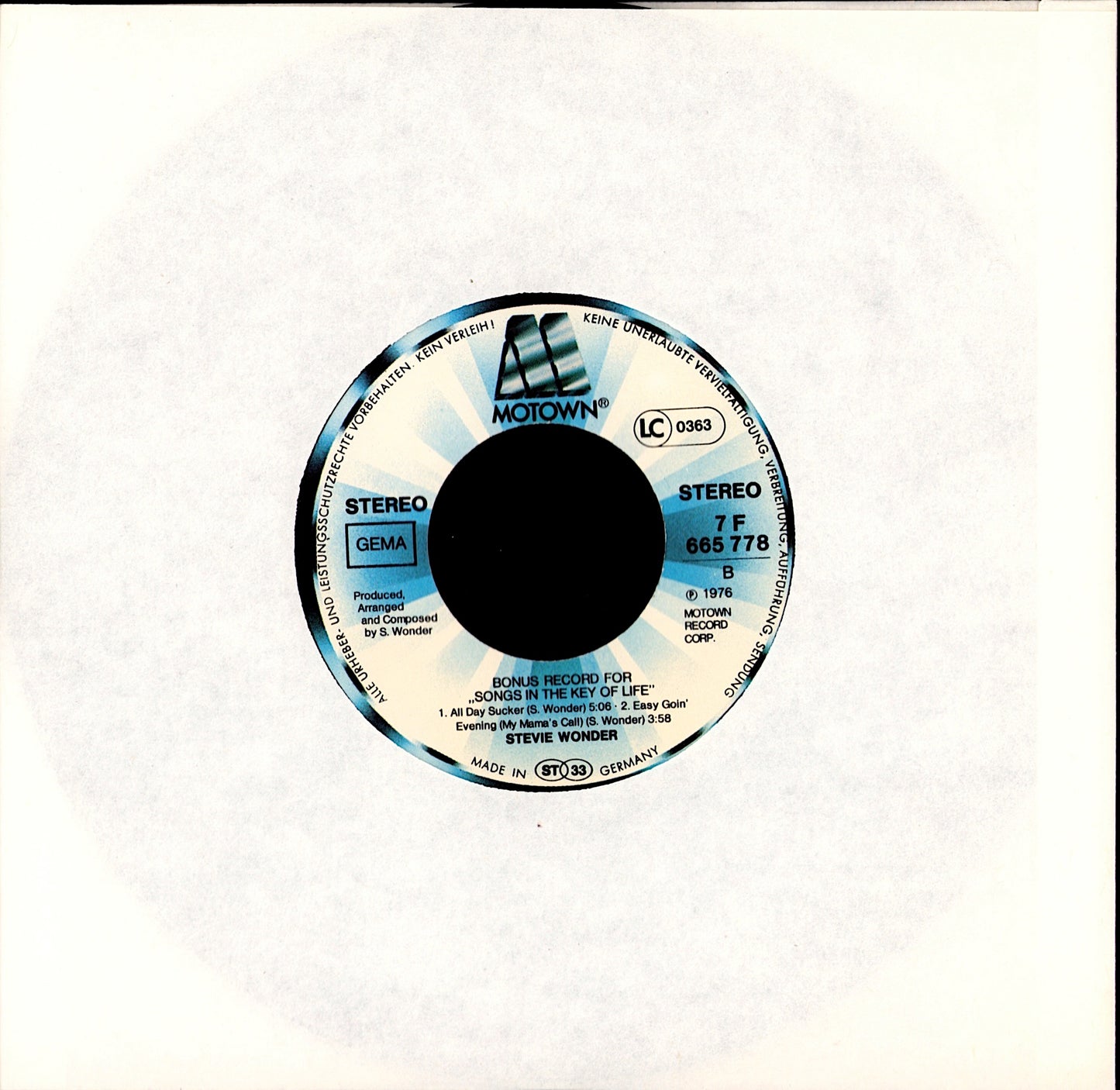 Stevie Wonder - Songs In The Key Of Life Vinyl 2LP + 7" Single