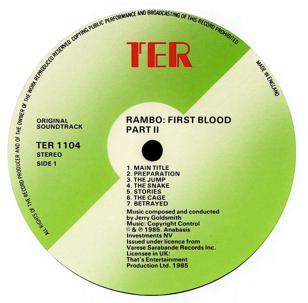 Jerry Goldsmith – Rambo: First Blood Part II Original Motion Picture Soundtrack