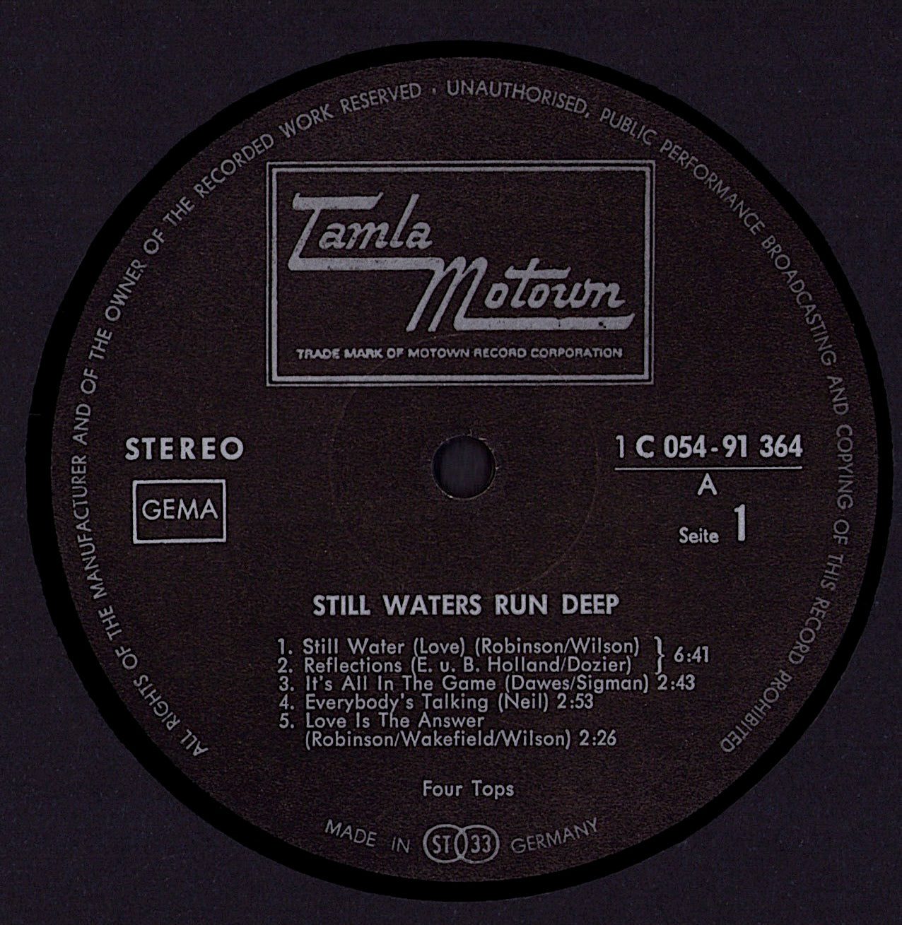 Four Tops – Still Waters Run Deep Vinyl LP