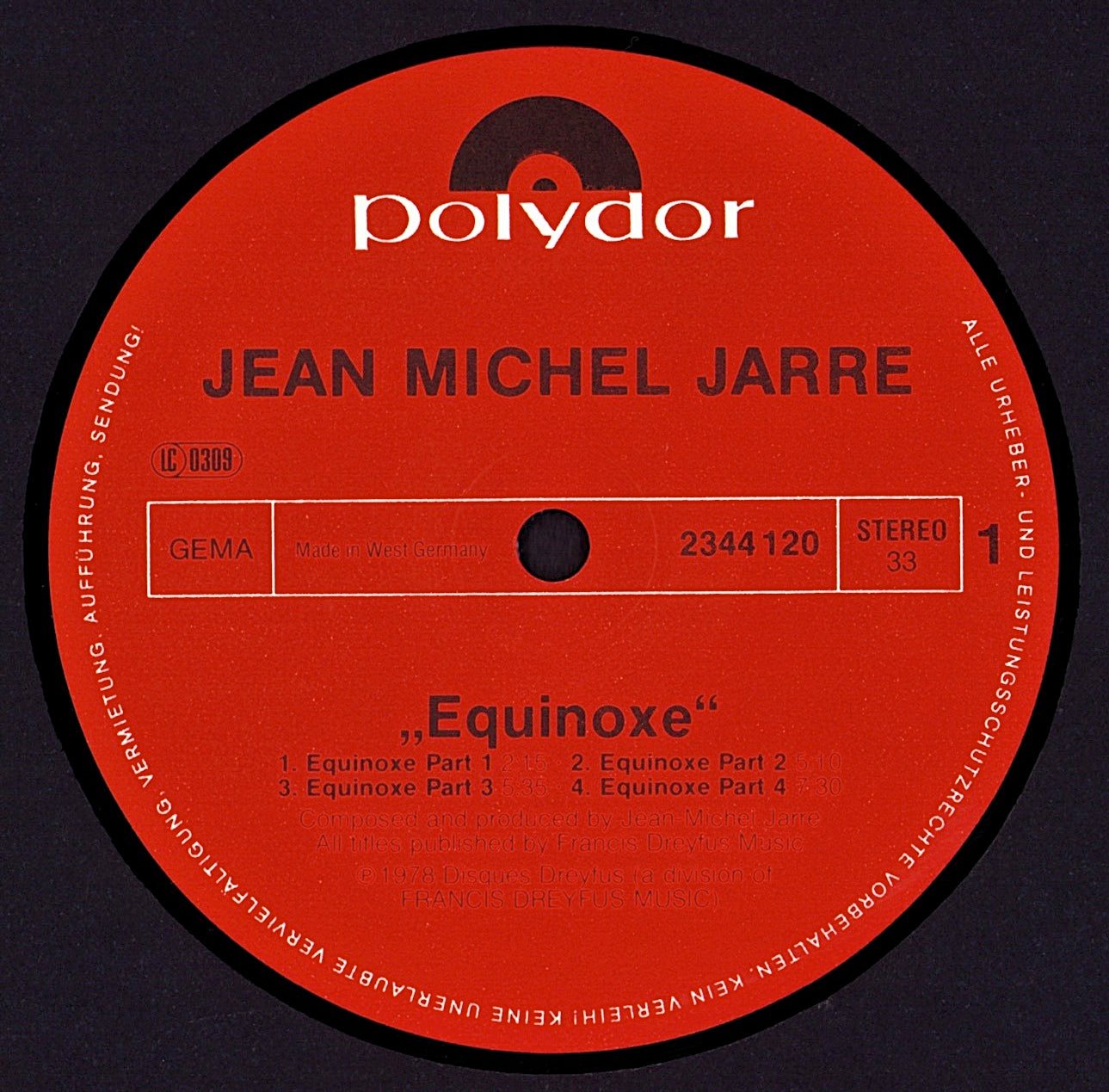 Jean Michel Jarre - Equinoxe Vinyl LP Kopie