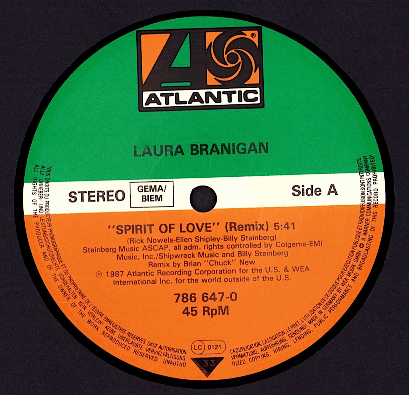 Laura Branigan – Spirit Of Love Vinyl 12" Maxi-Single