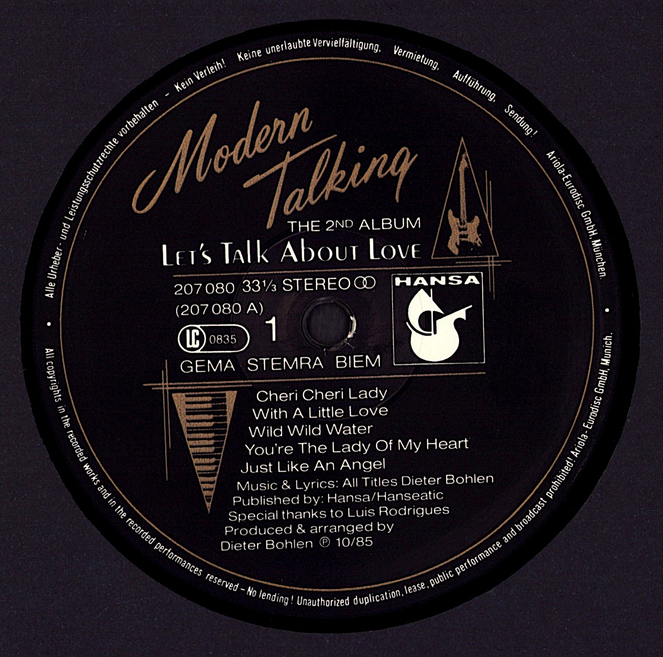Modern Talking – Let's Talk About Love The 2nd Album Vinyl LP
