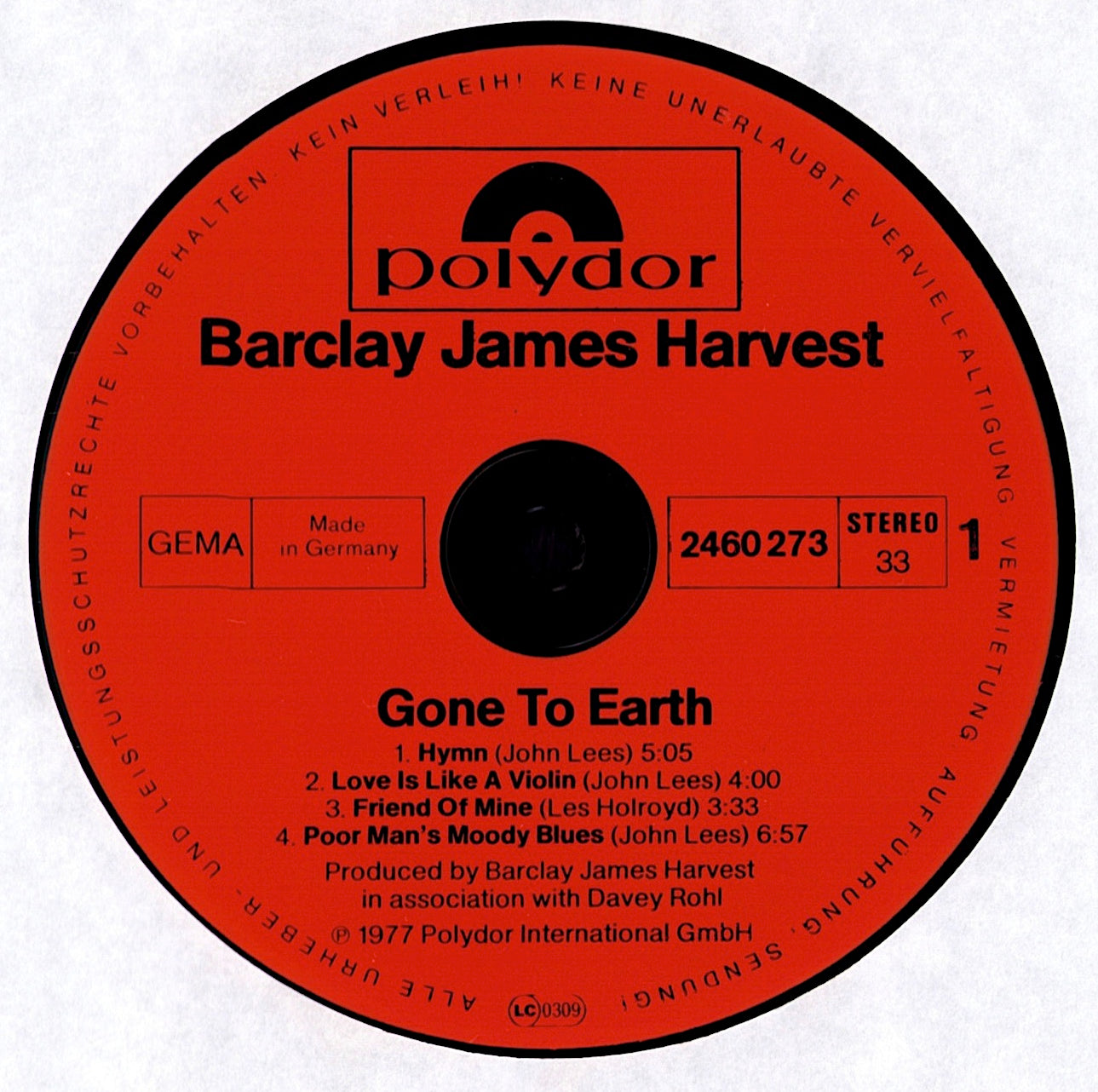 Barclay James Harvest - Gone to Earth Vinyl LP