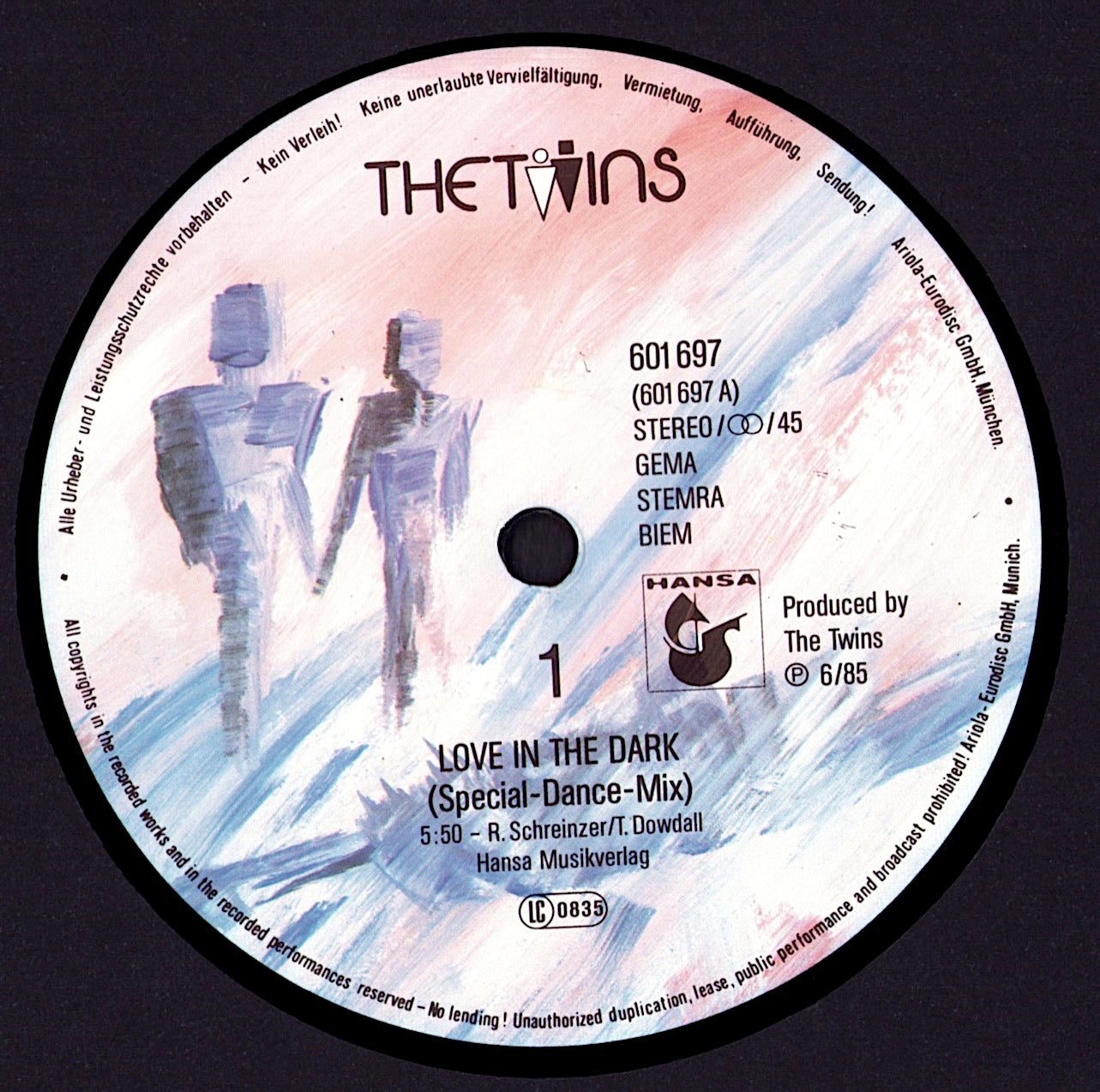 The Twins – Love In The Dark Special-Dance-Mix Vinyl 12" Maxi-Single