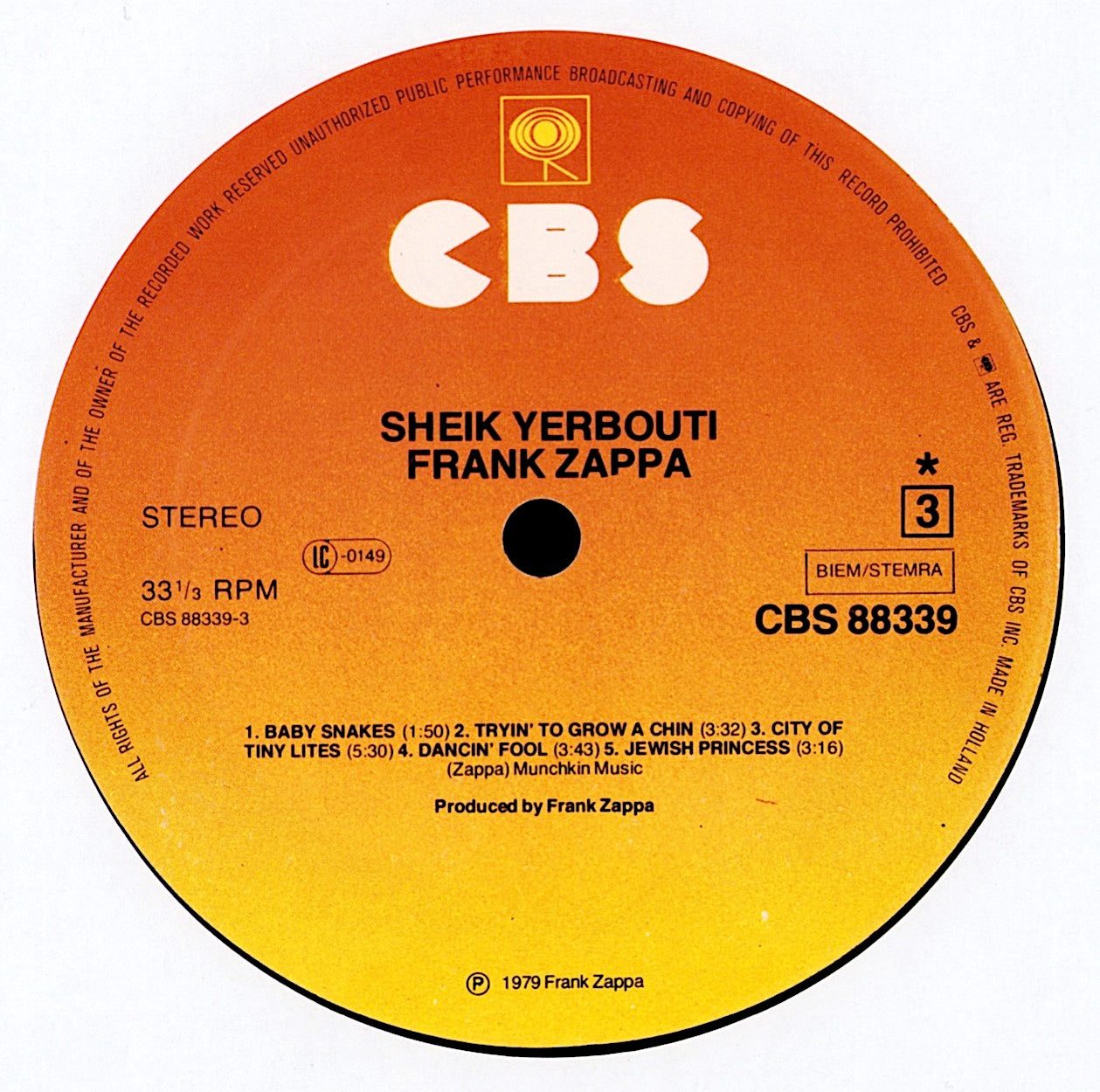 Frank Zappa - Sheik Yerbouti Vinyl 2LP