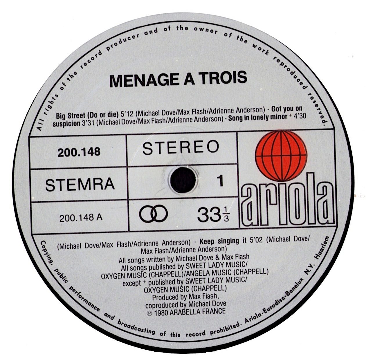 Menage A Trois - Ménage à Trois Vinyl LP