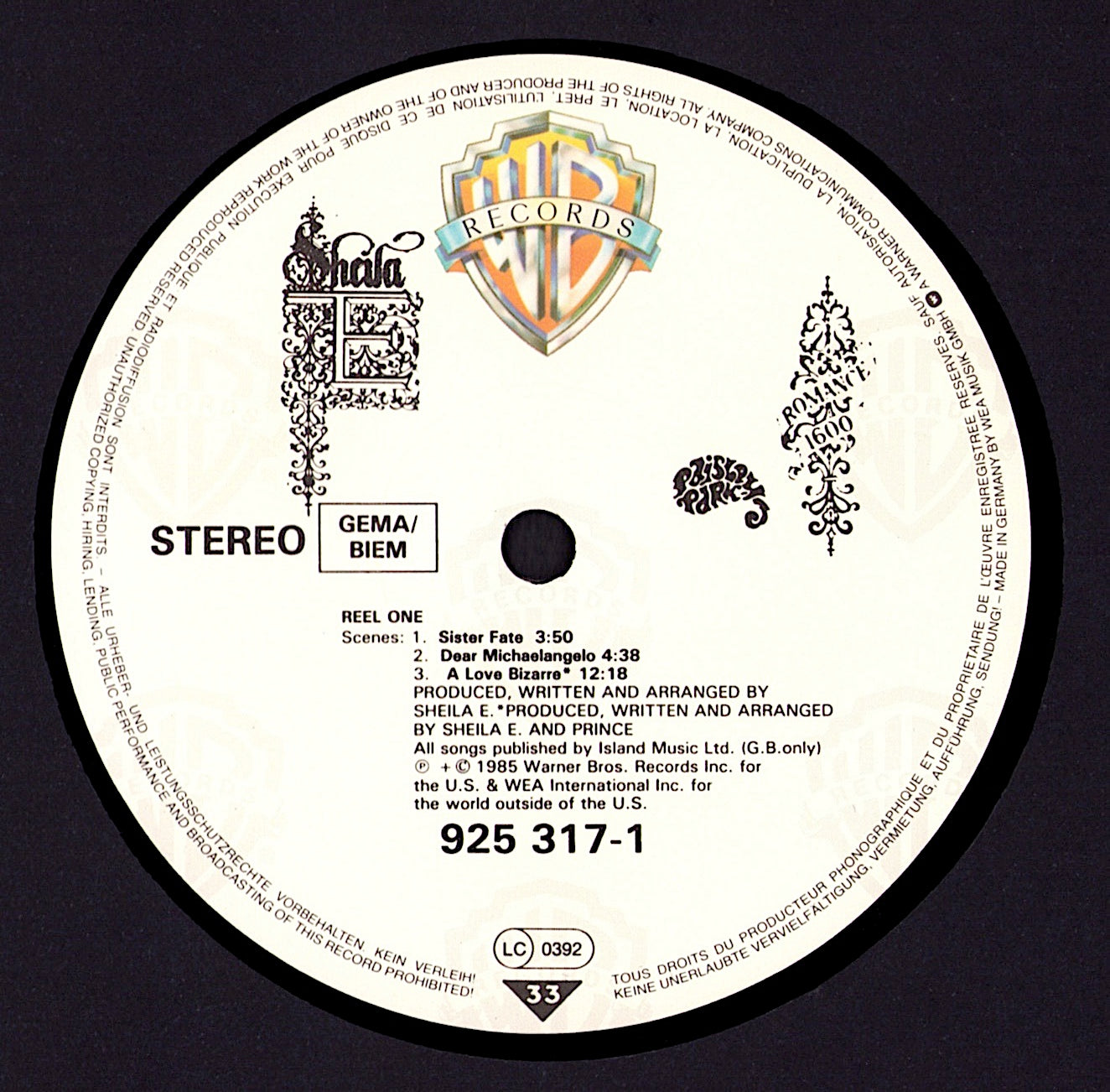 Sheila E. – In Romance 1600 Vinyl LP