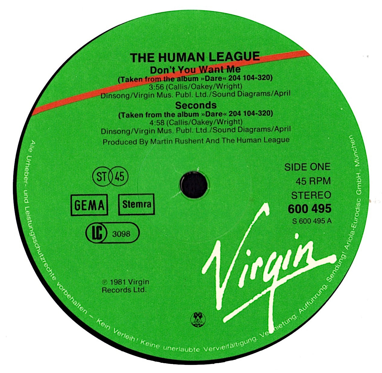 The Human League – Don't You Want Me • Seconds • Do Or Die