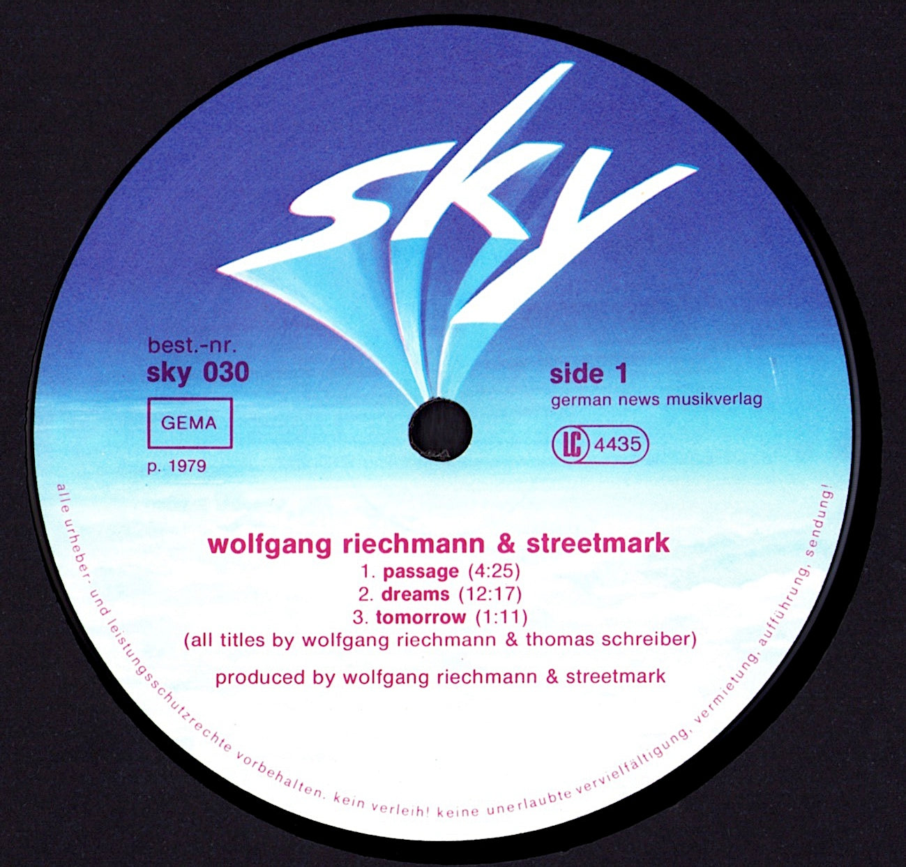 Wolfgang Riechmann & Streetmark – Wolfgang Riechmann & Streetmark Vinyl LP