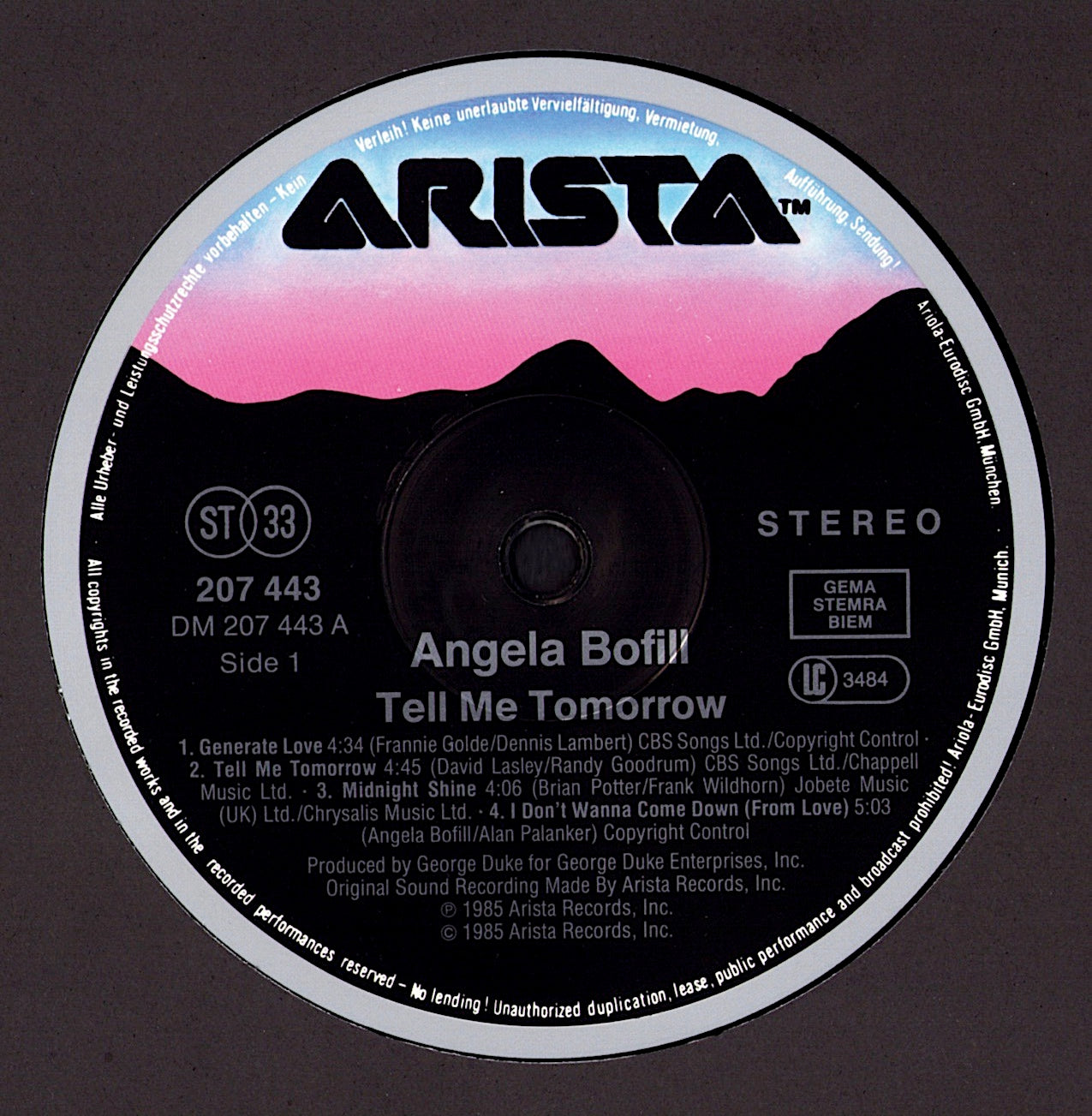 Angela Bofill – Tell Me Tomorrow Vinyl LP
