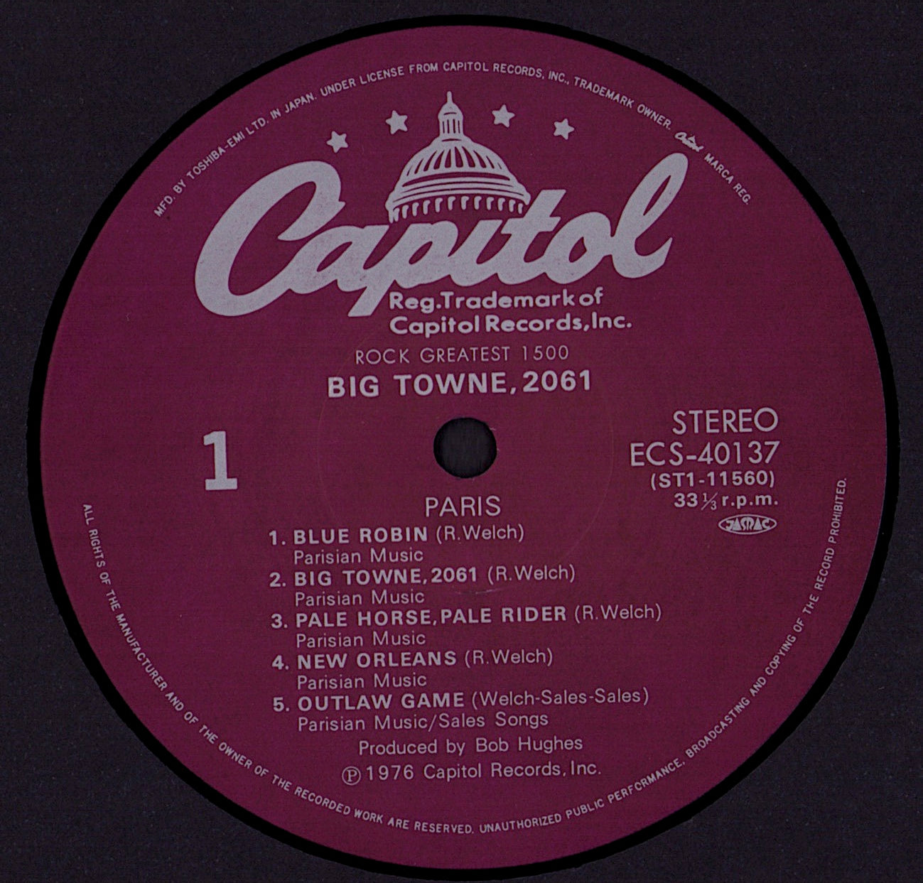 Paris - Big Towne, 2061 Vinyl LP