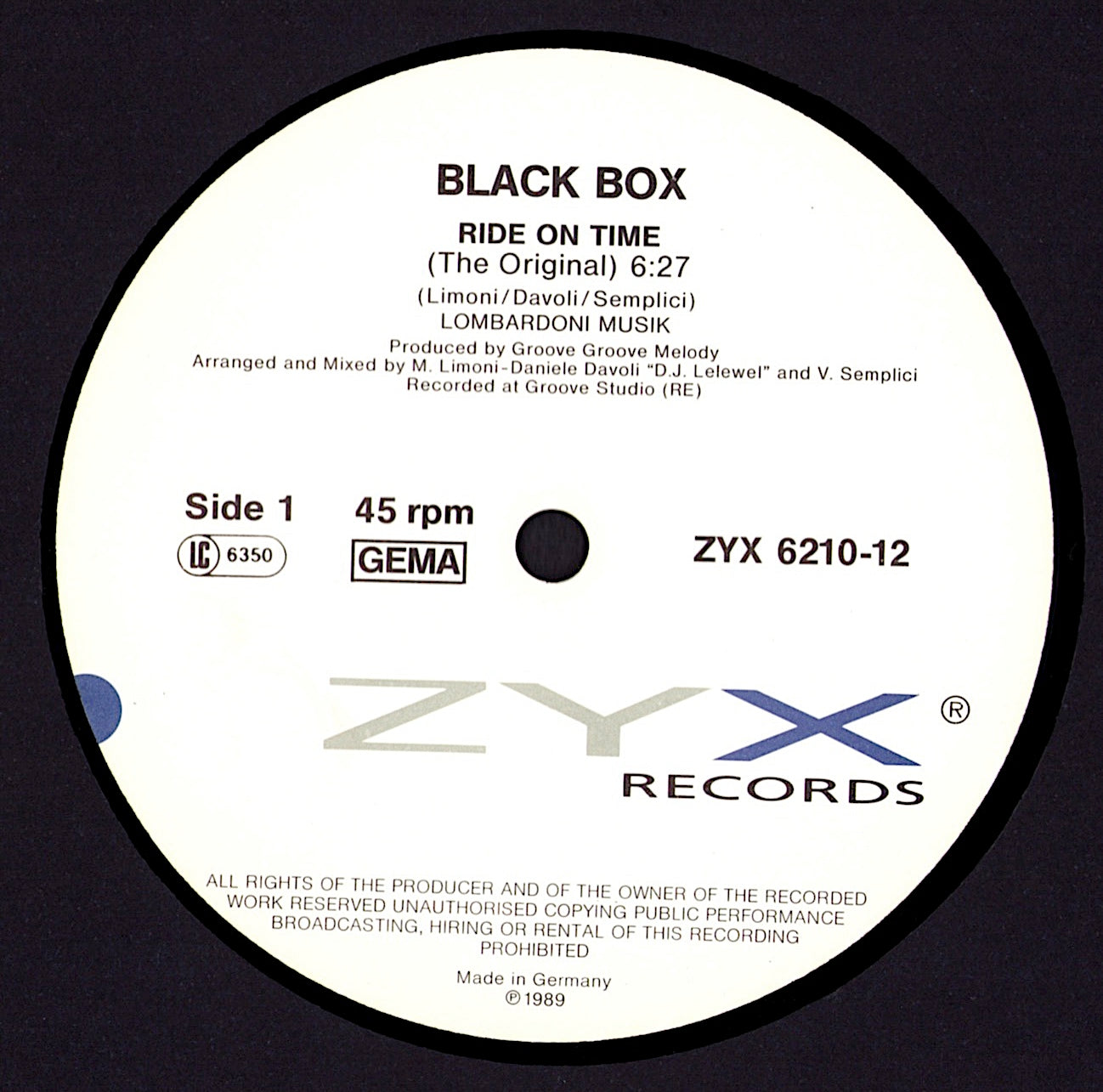 Black Box – Ride On Time Vinyl 12" Maxi-Single