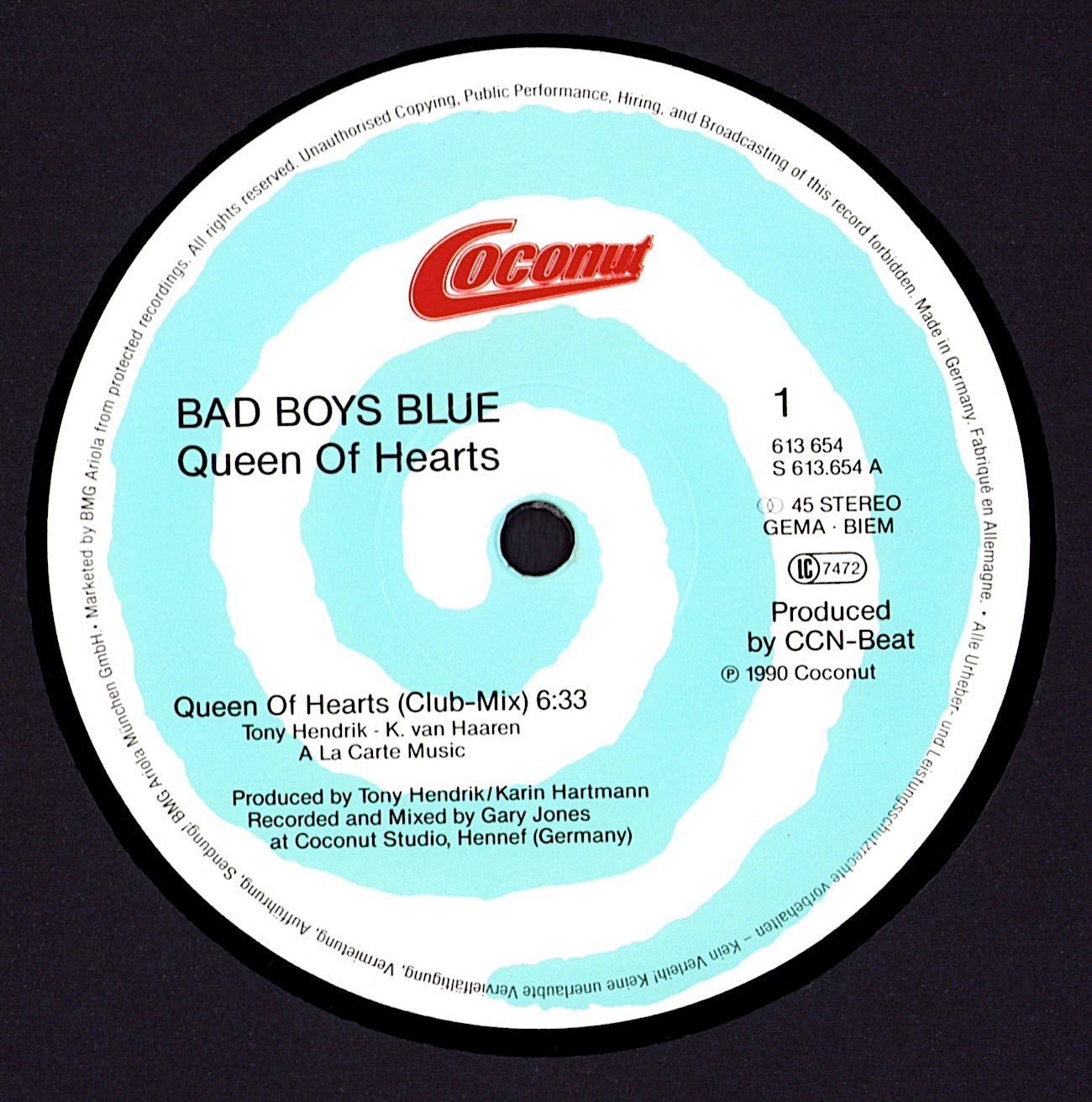 Bad Boys Blue – Queen Of Hearts Vinyl 12" Maxi-Single