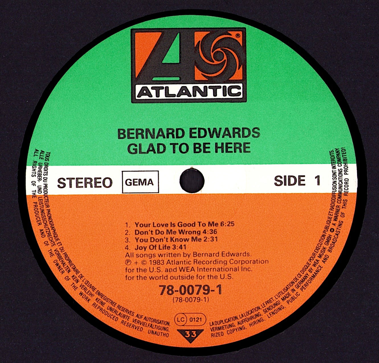 Bernard Edwards – Glad To Be Here Vinyl LP