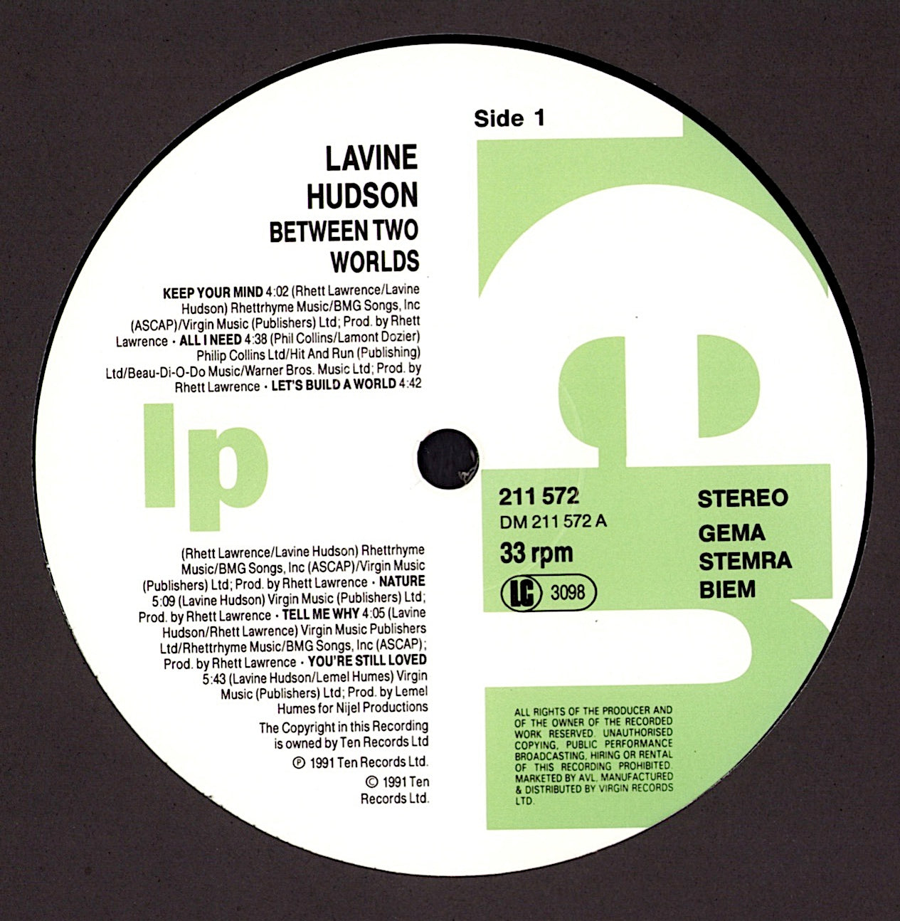 Lavine Hudson – Between Two Worlds Vinyl LP