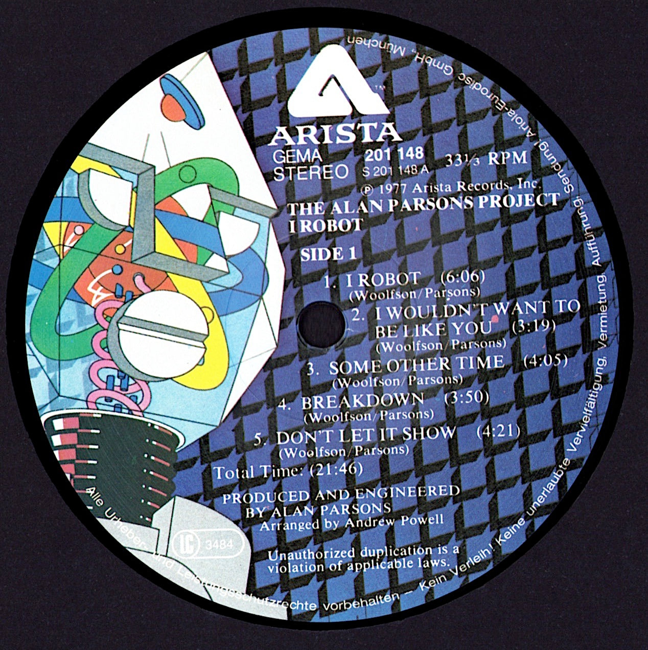 The Alan Parsons Project – I Robot Vinyl LP Kopie
